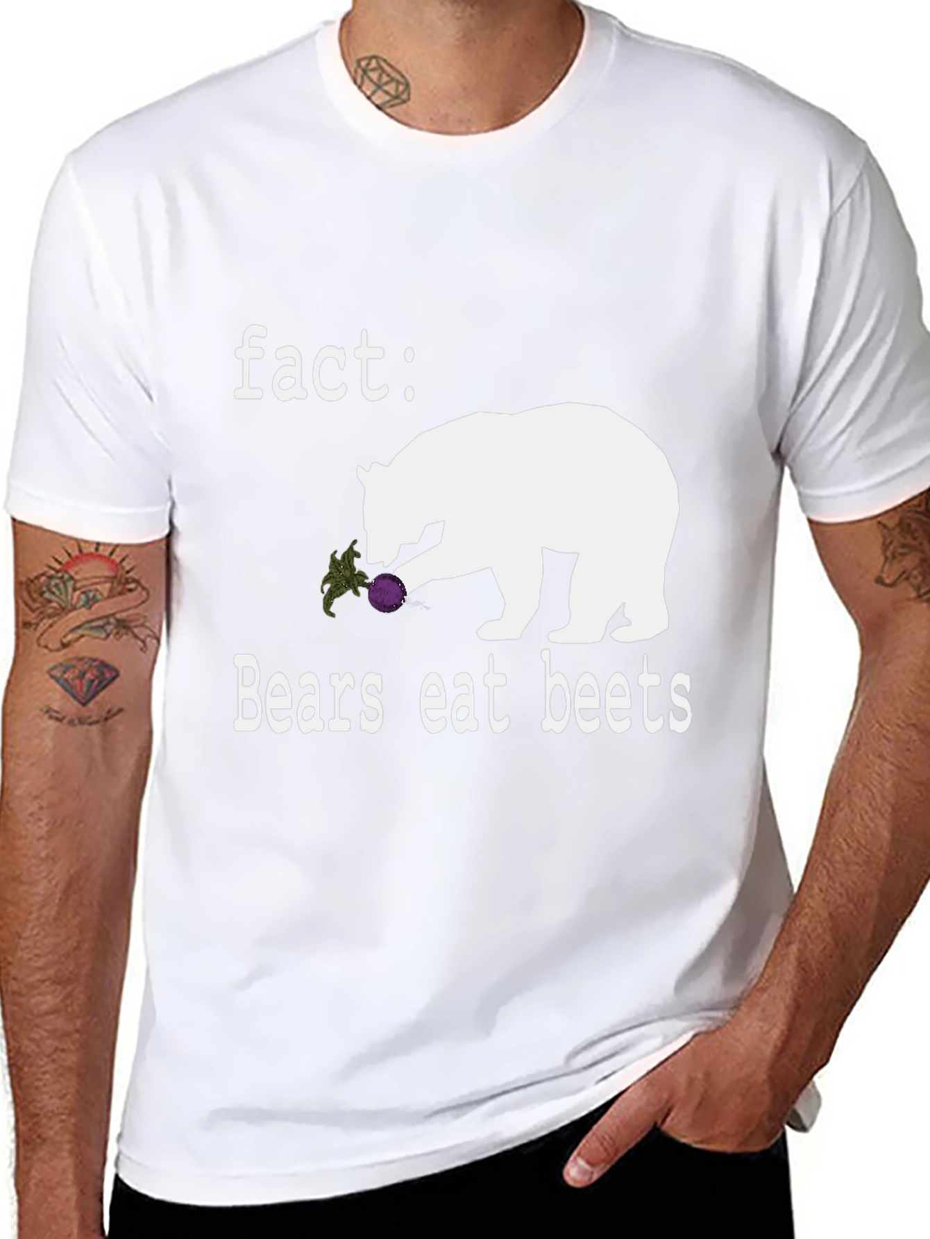 Bears Eat Beets Graphic Tee - Novelty T-Shirt