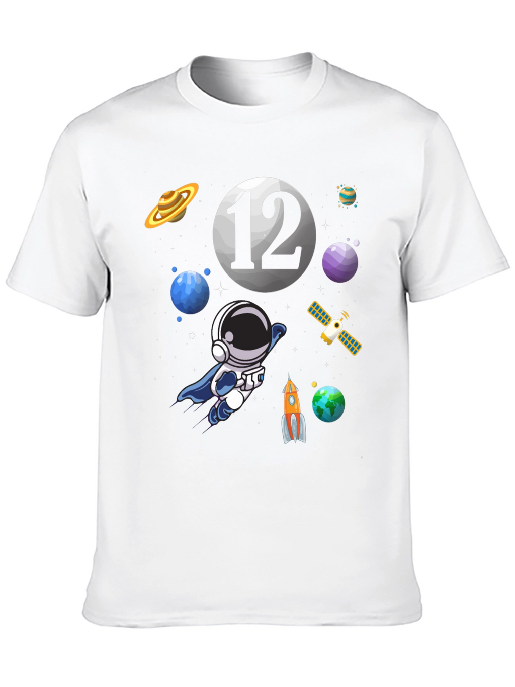 Space Theme Birthday T-Shirt - 12