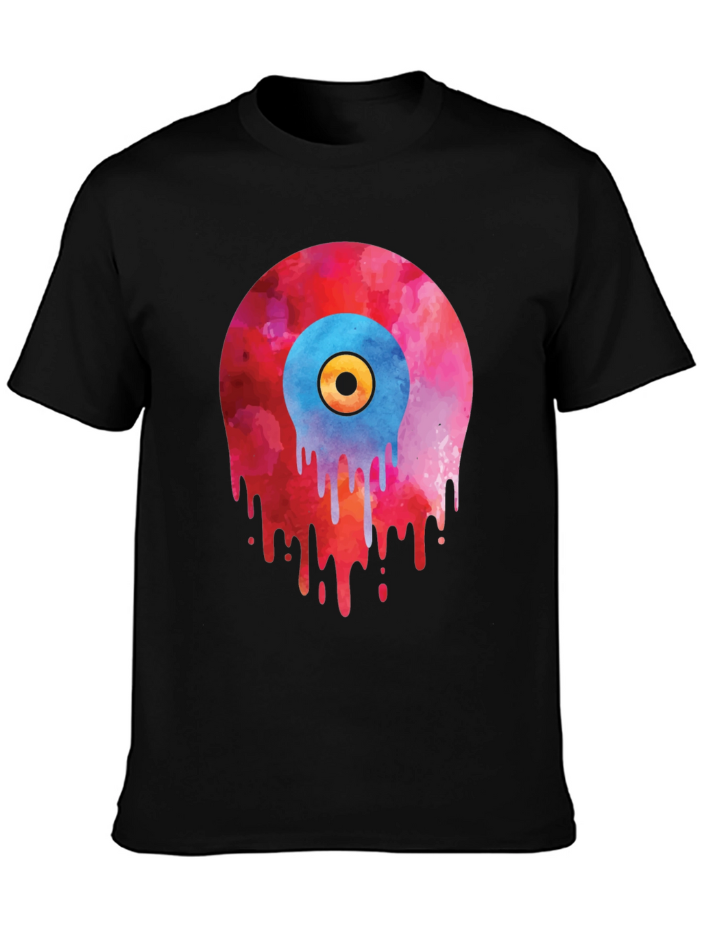 Melting Vinyl Record Graphic T-Shirt