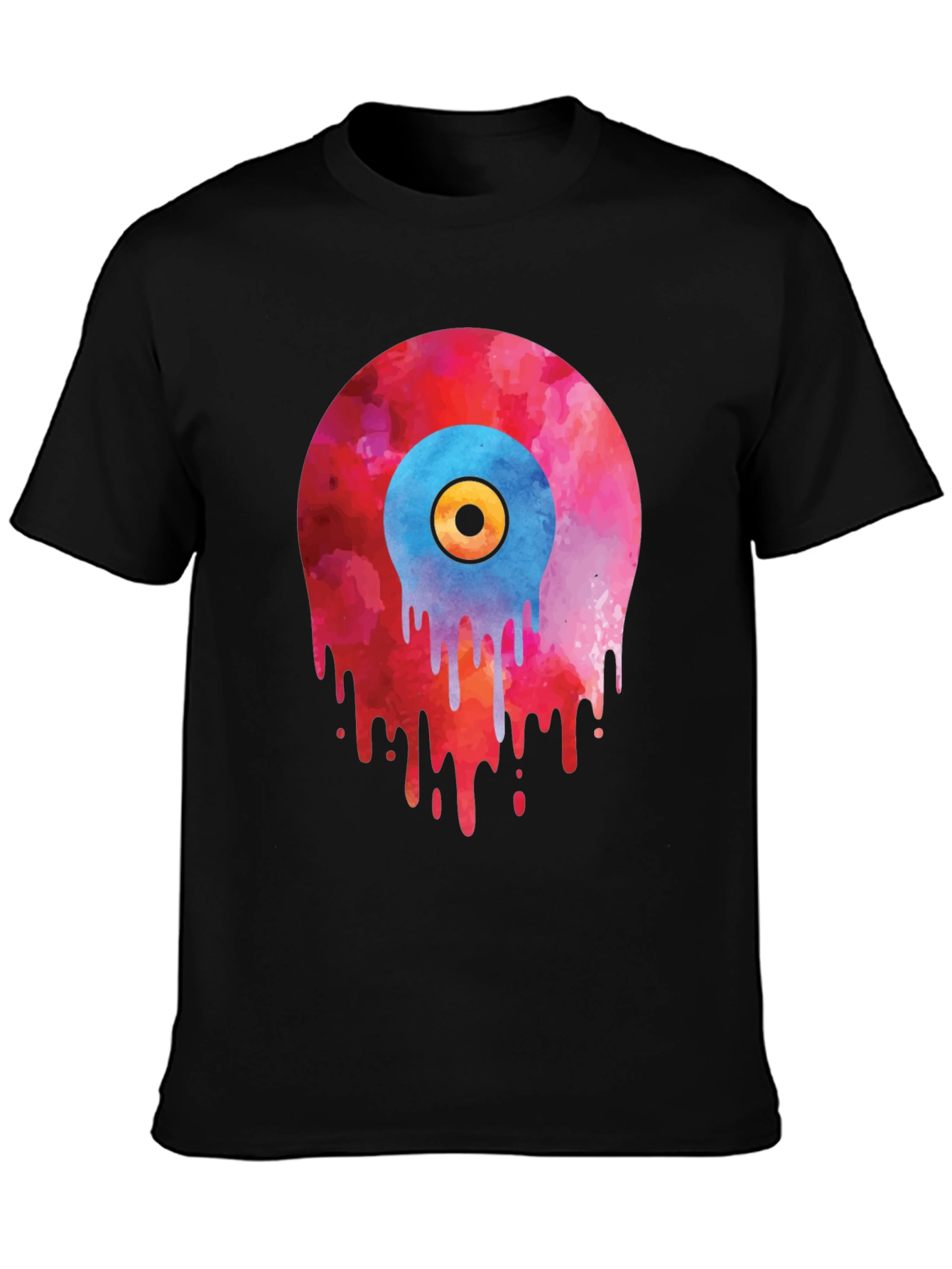 Melting Vinyl Record Graphic T-Shirt