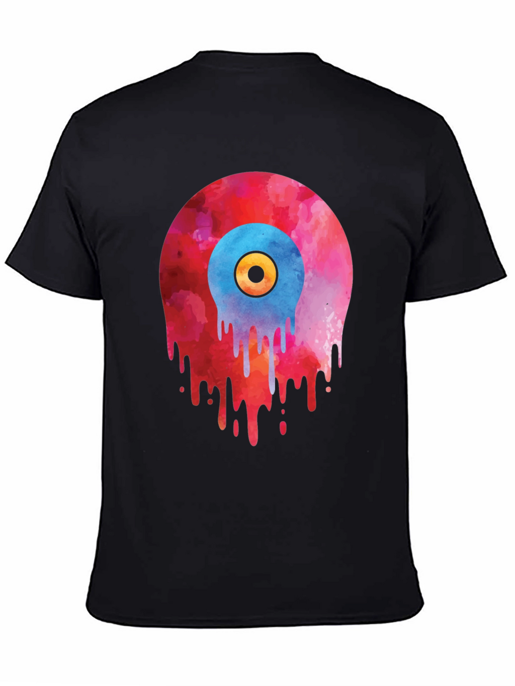Melting Vinyl Record Graphic T-Shirt