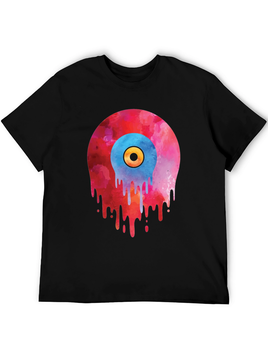 Melting Vinyl Record Graphic T-Shirt