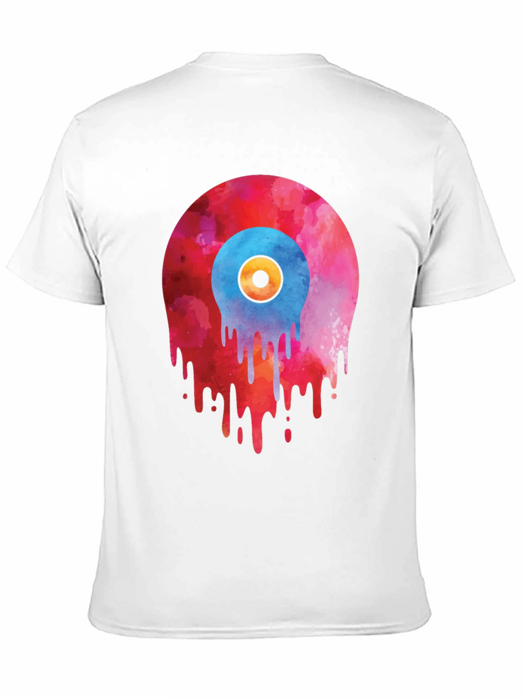 Melting Vinyl Record Graphic T-Shirt