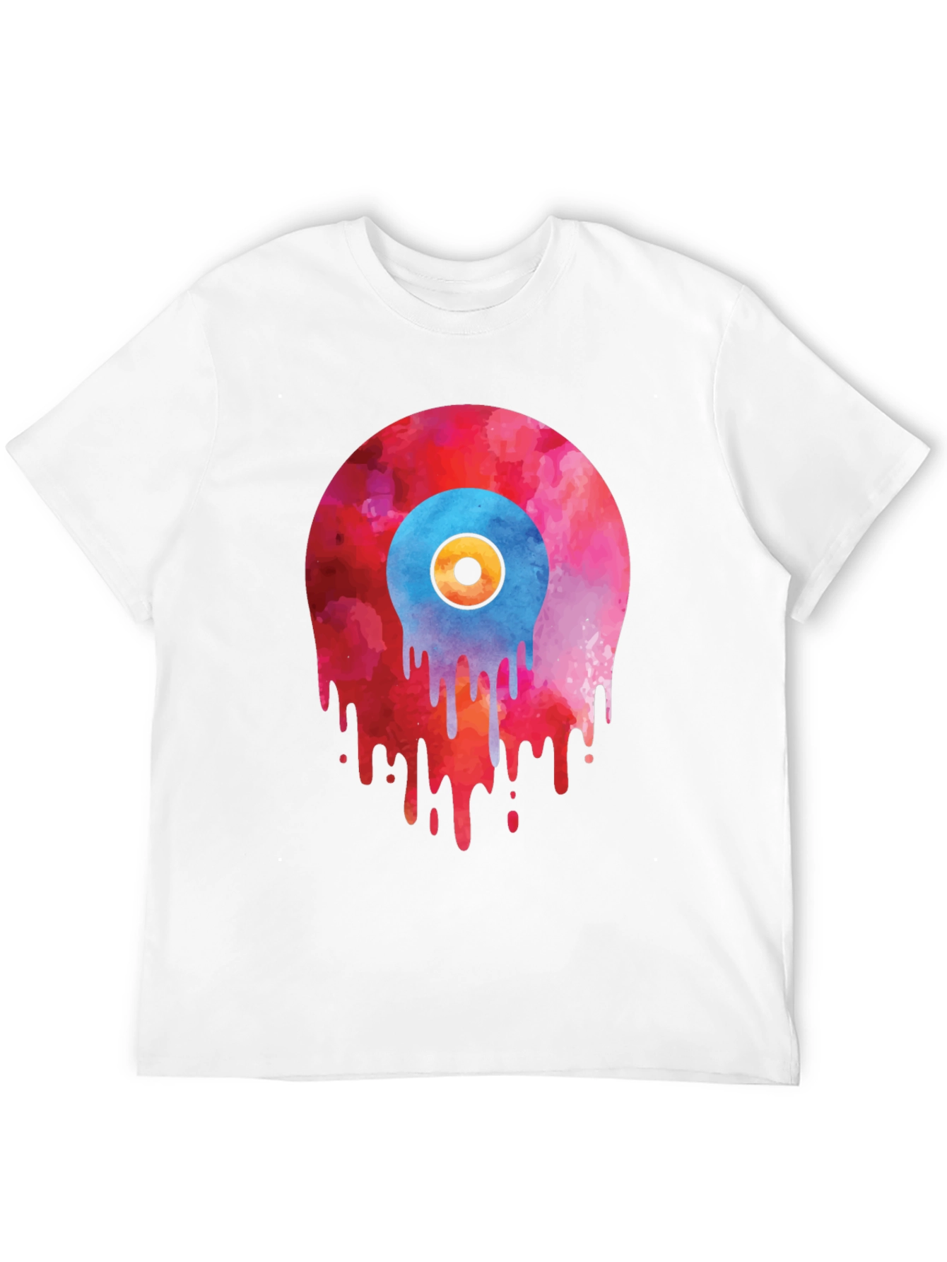 Melting Vinyl Record Graphic T-Shirt