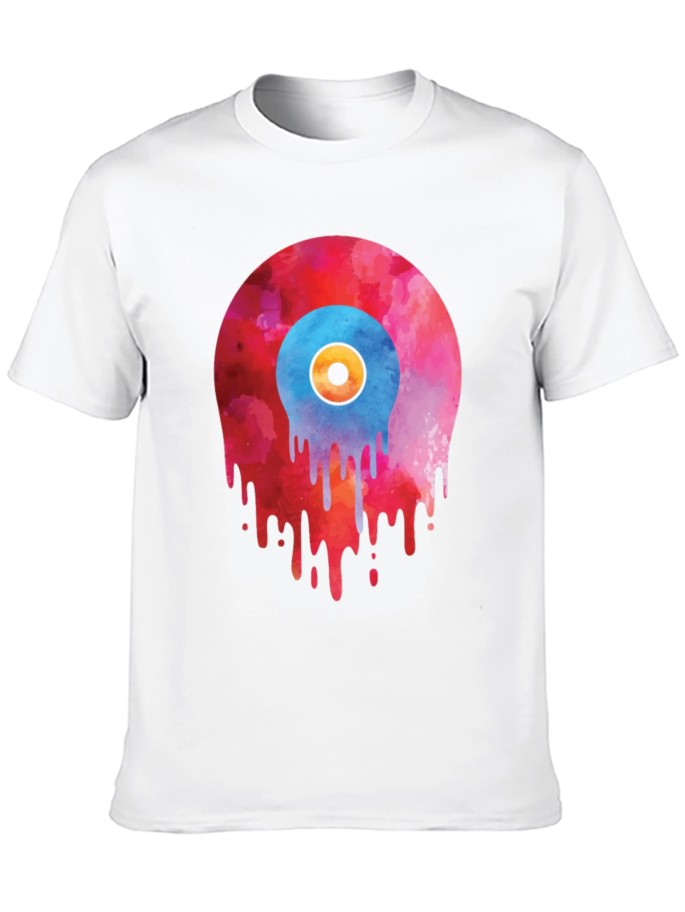 Melting Vinyl Record Graphic T-Shirt