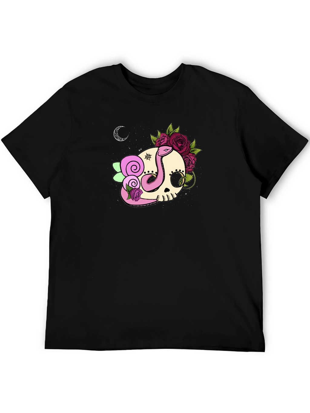 Skull & Snake Graphic Tee - Dark Casual Style