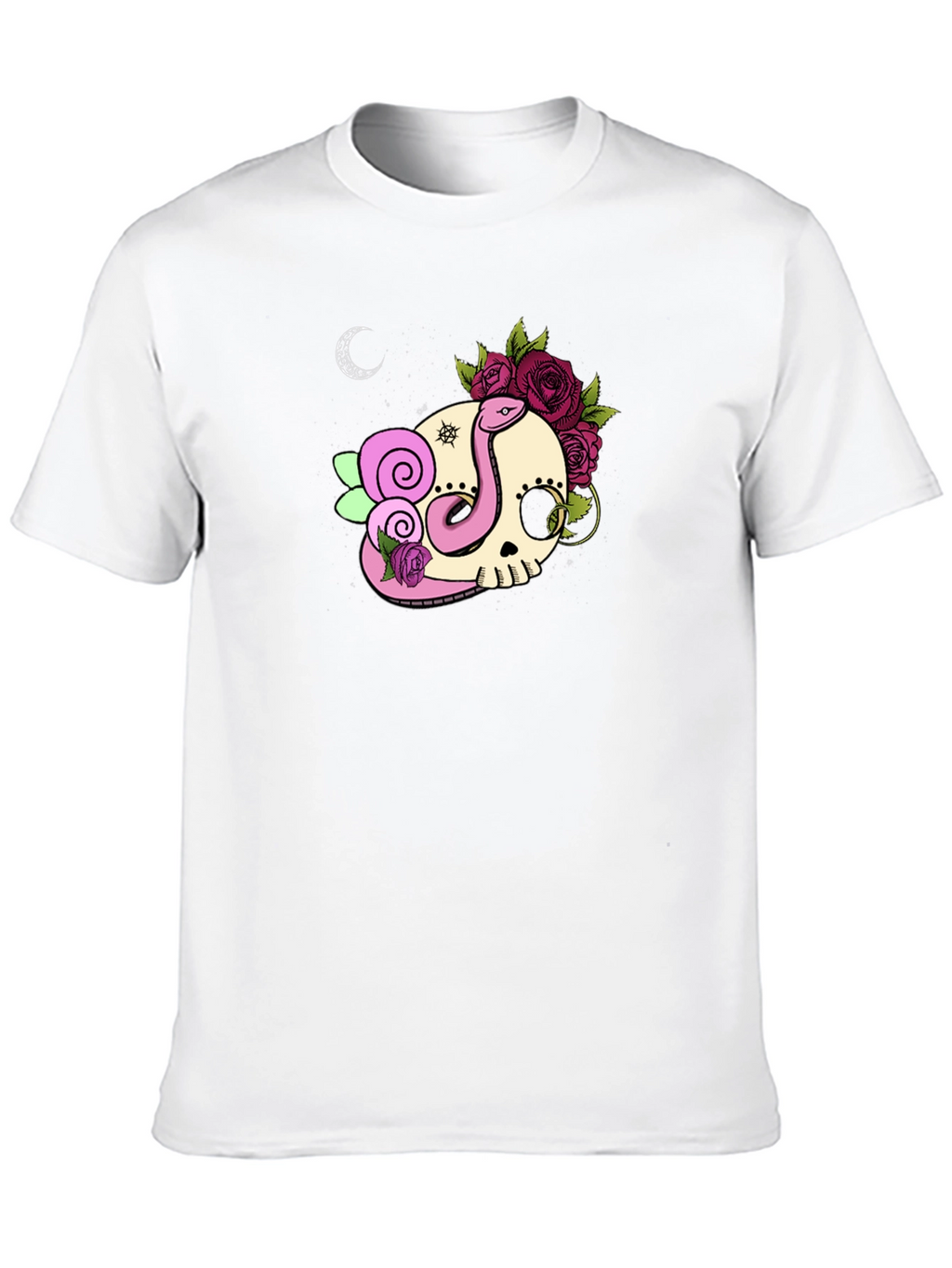 Skull & Snake Graphic Tee - Dark Casual Style