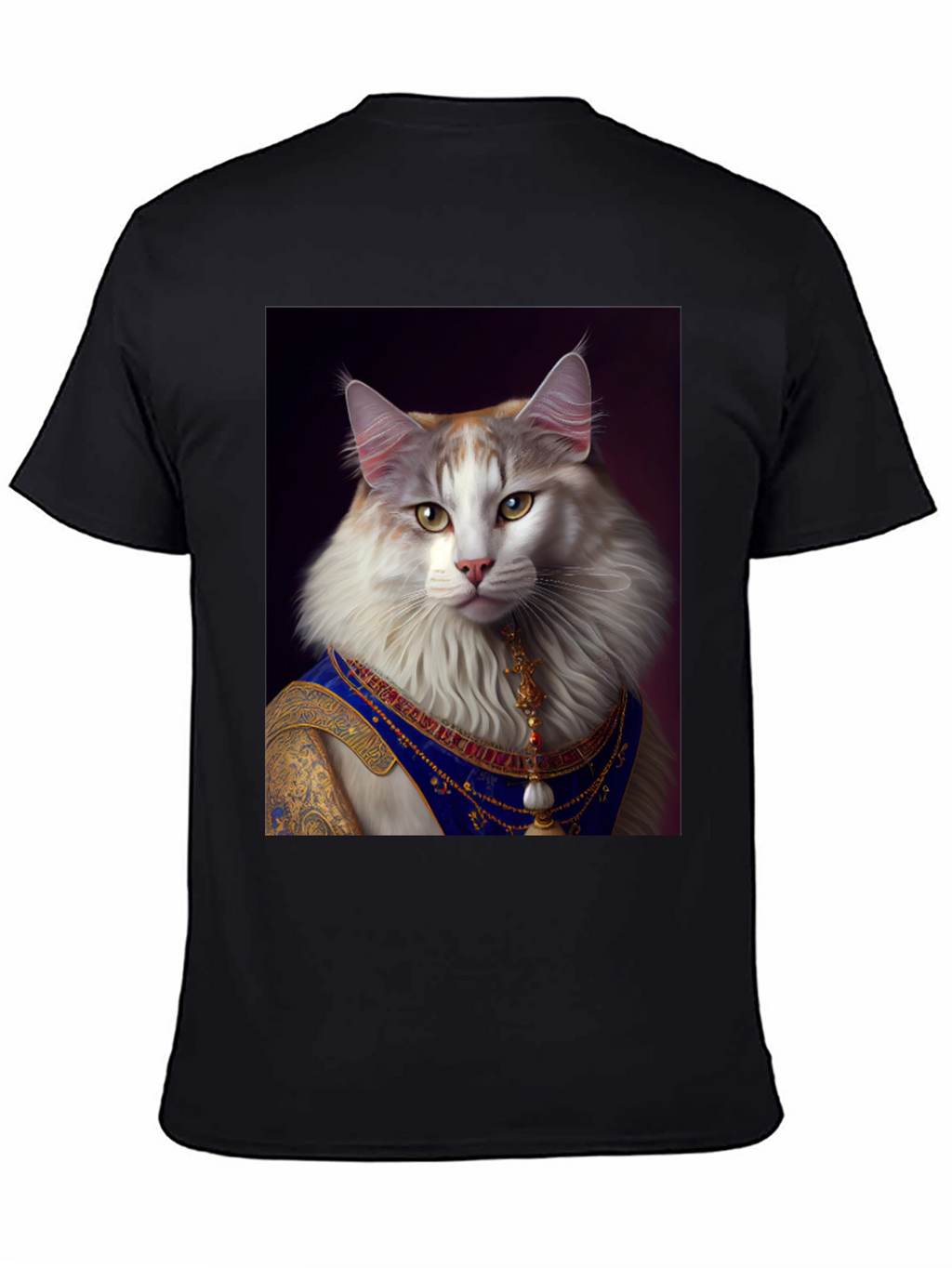 Regal Cat Portrait Tee - Unique Graphic Print