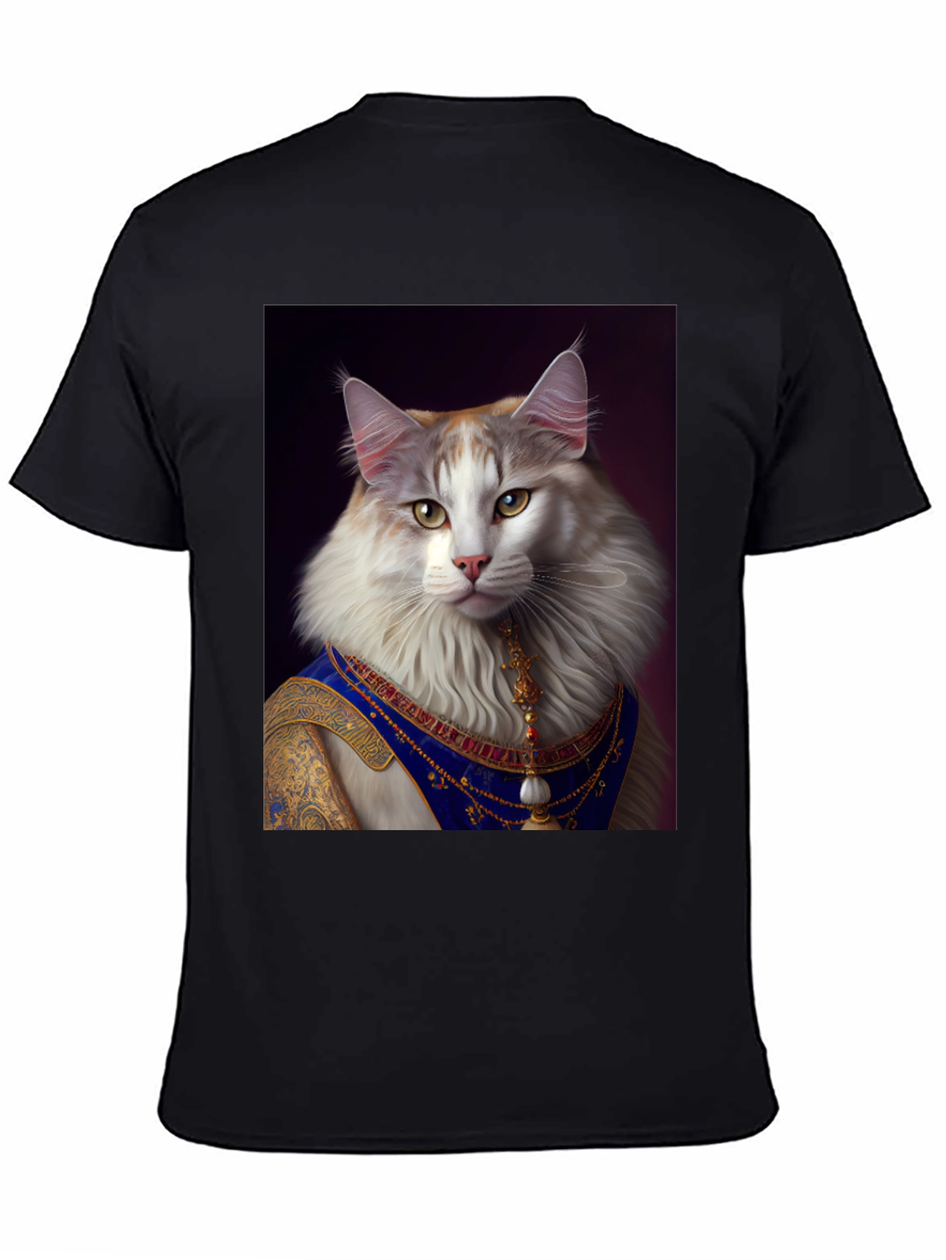 Regal Cat Portrait Tee - Unique Graphic Print