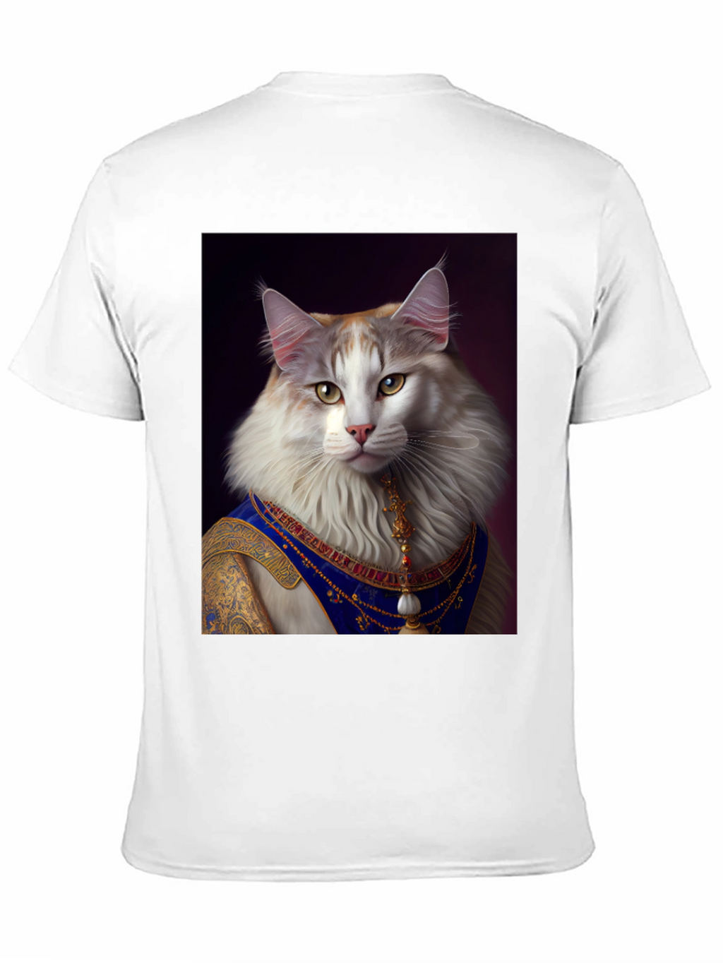 Regal Cat Portrait Tee - Unique Graphic Print