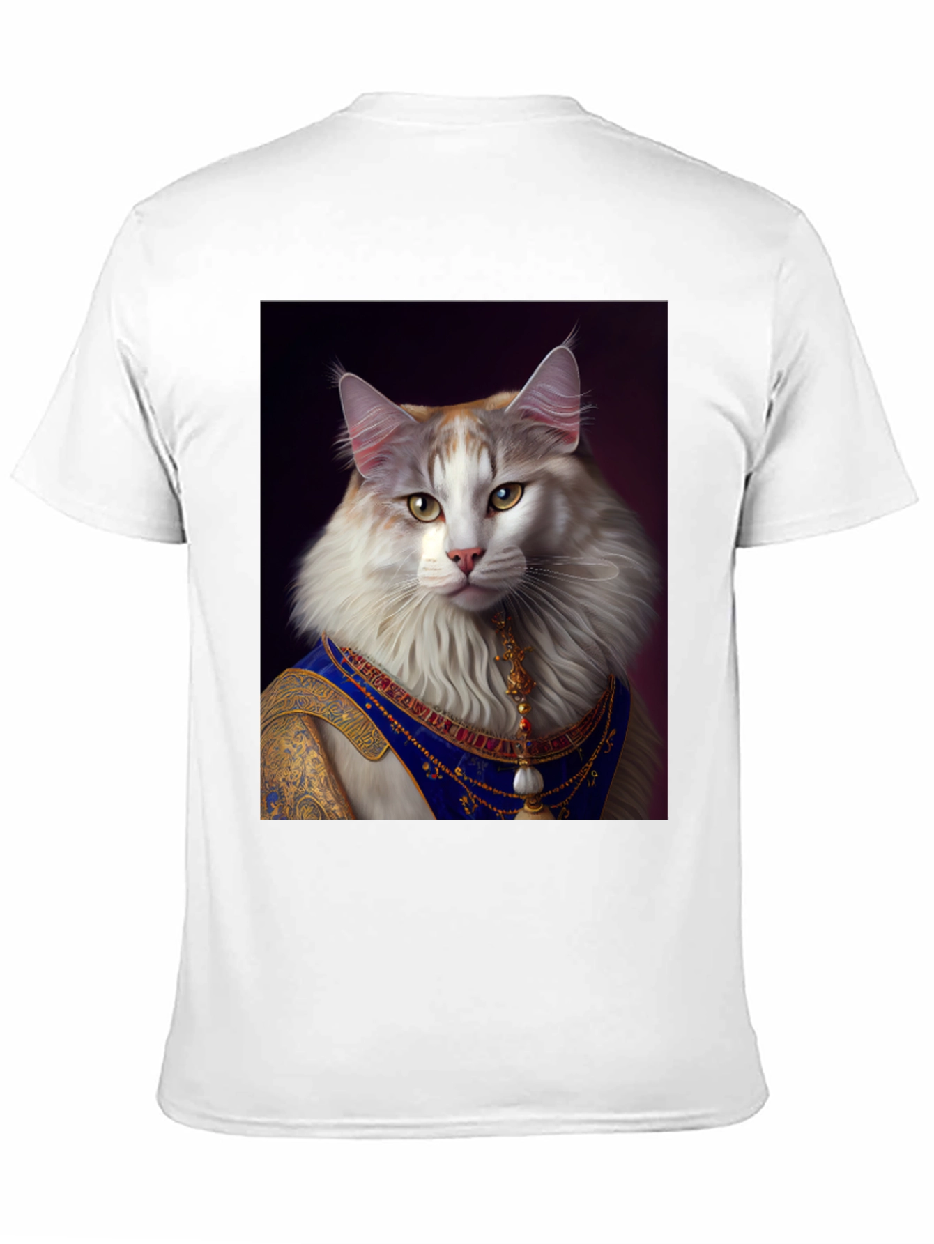 Regal Cat Portrait Tee - Unique Graphic Print