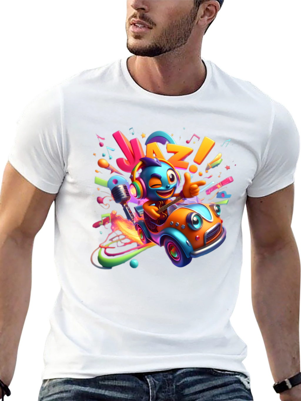 Jazz Cartoon Car T-Shirt
