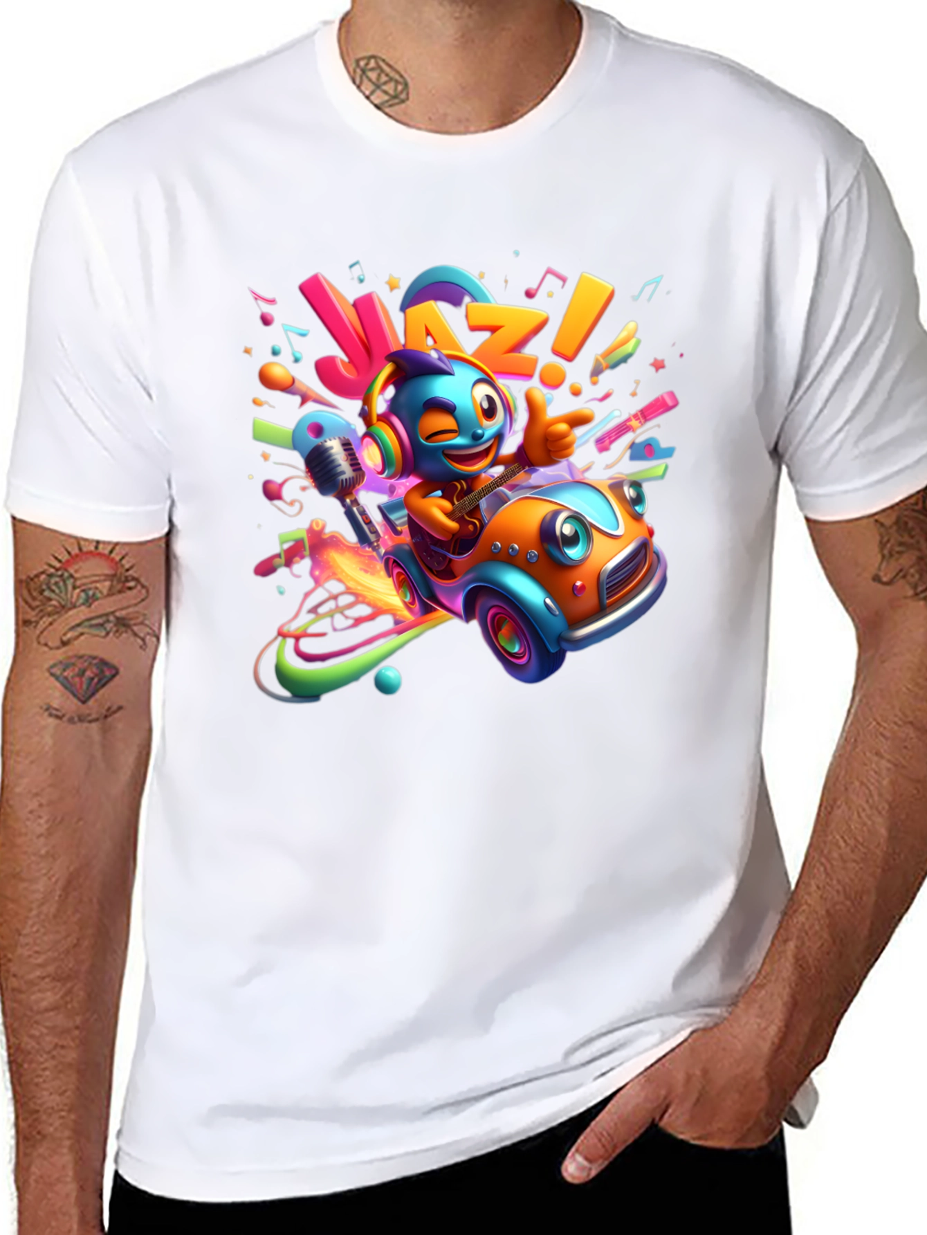Jazz Cartoon Car T-Shirt