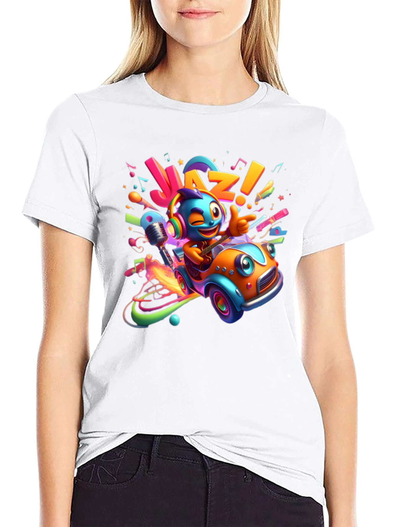 Jazz Cartoon Car T-Shirt
