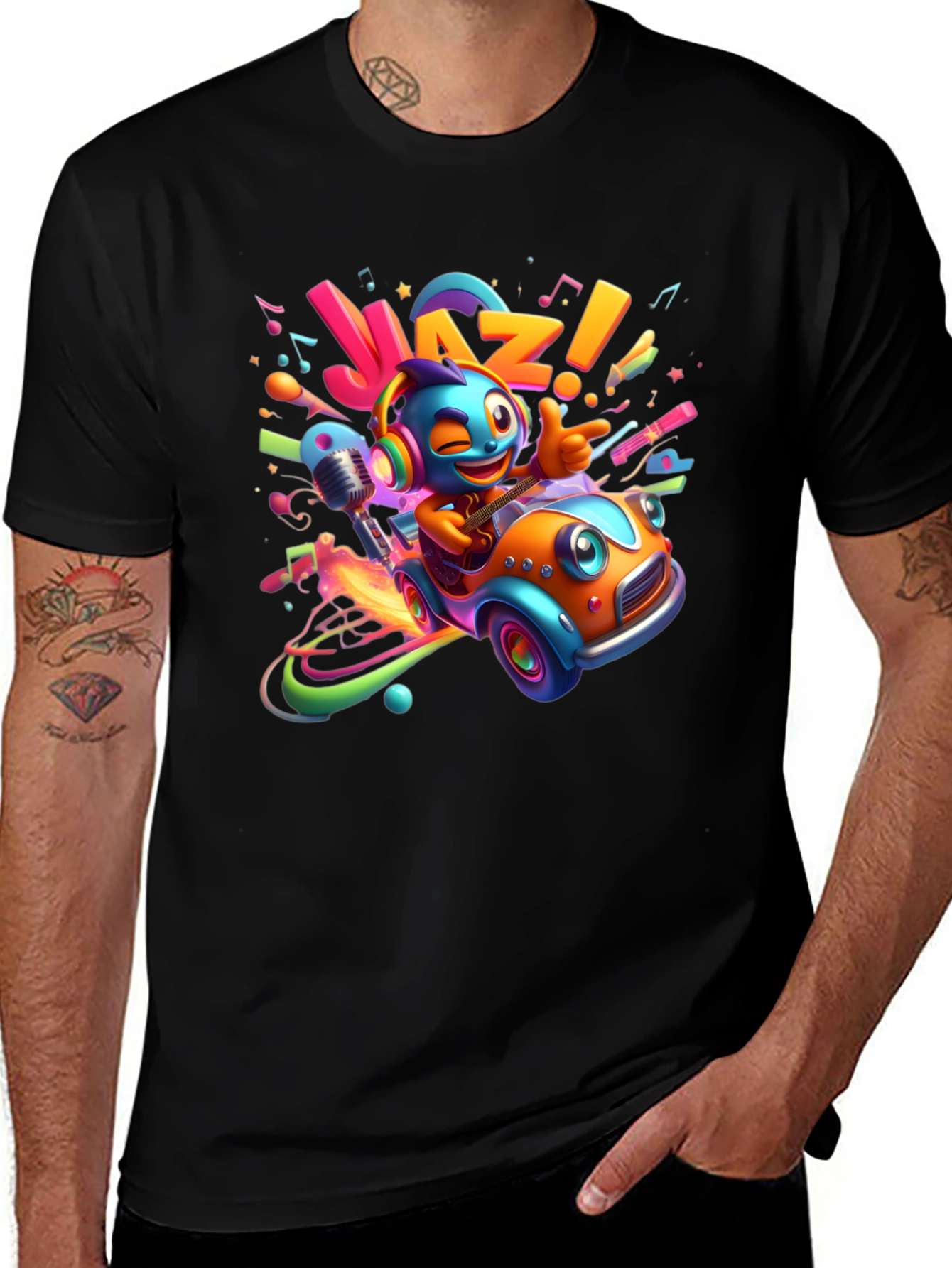 Jazz Cartoon Car T-Shirt