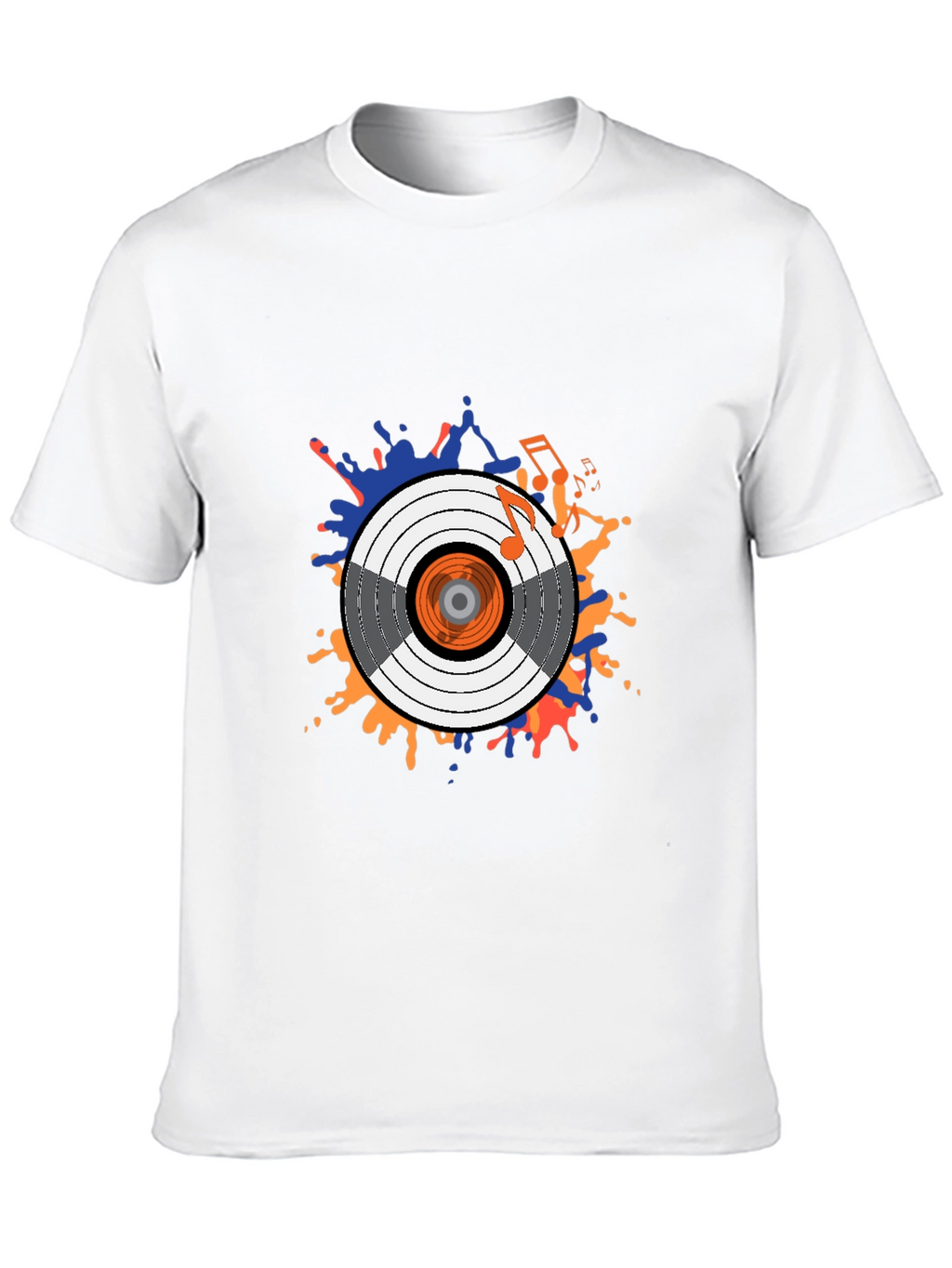 Stylish Record Graphic T-Shirt