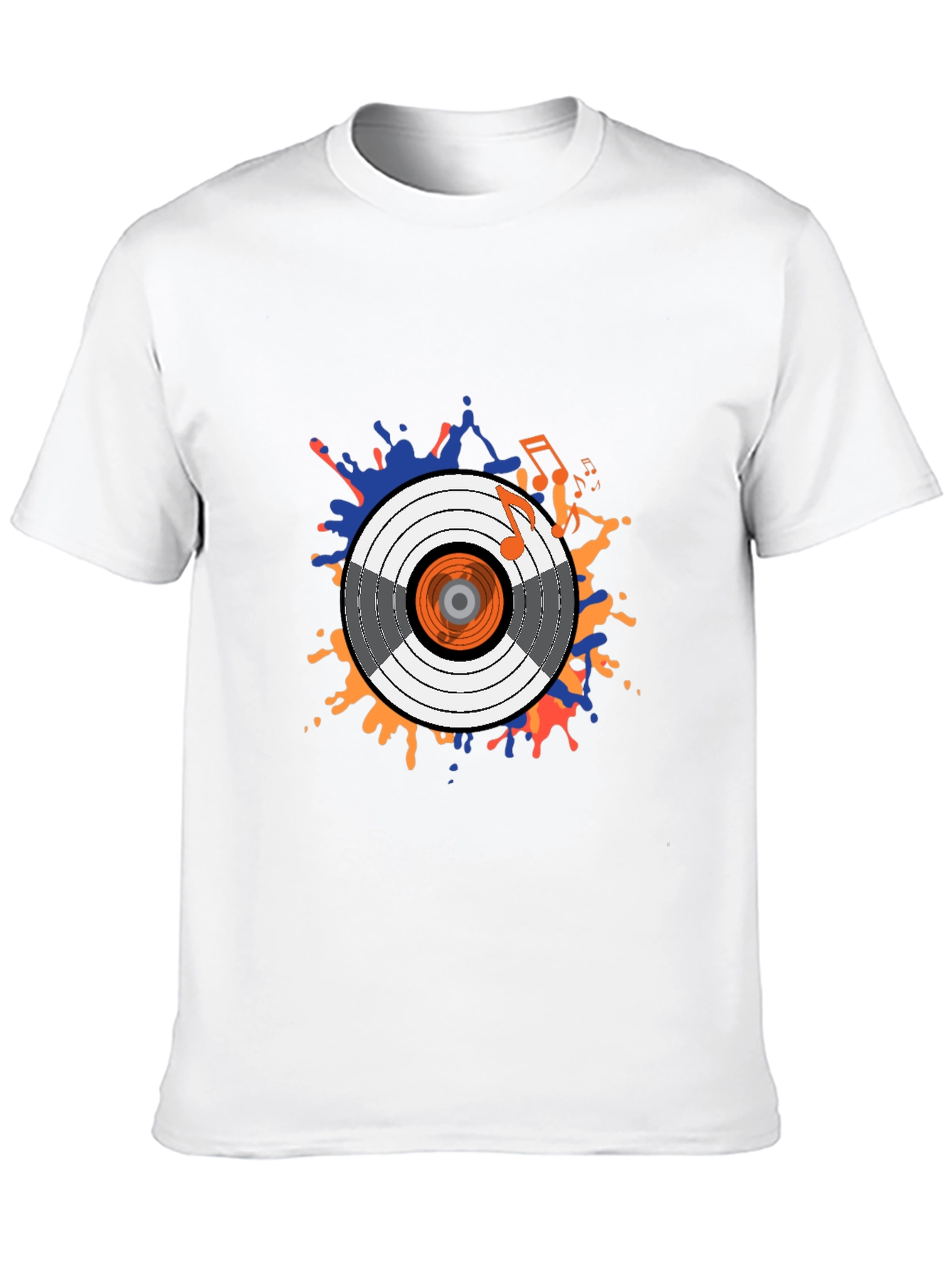 Stylish Record Graphic T-Shirt