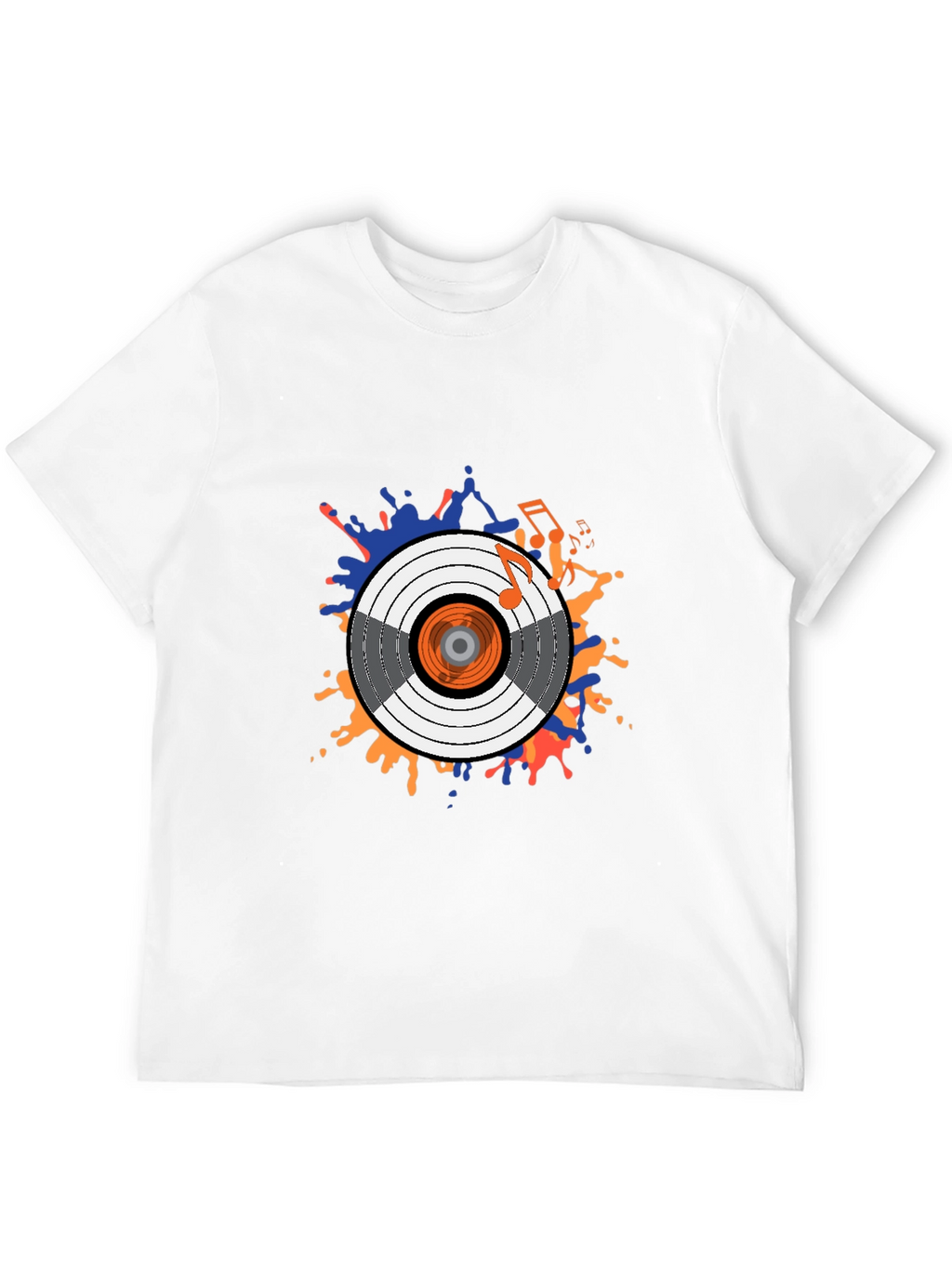 Stylish Record Graphic T-Shirt