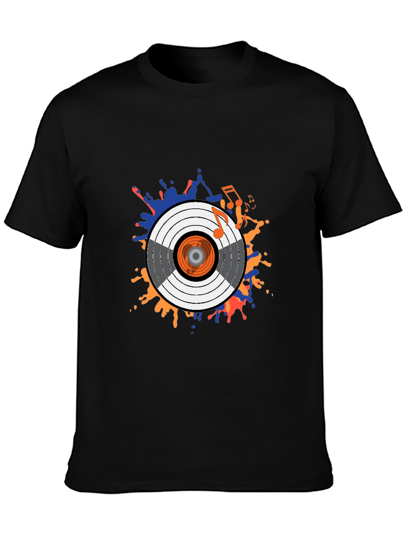 Stylish Record Graphic T-Shirt