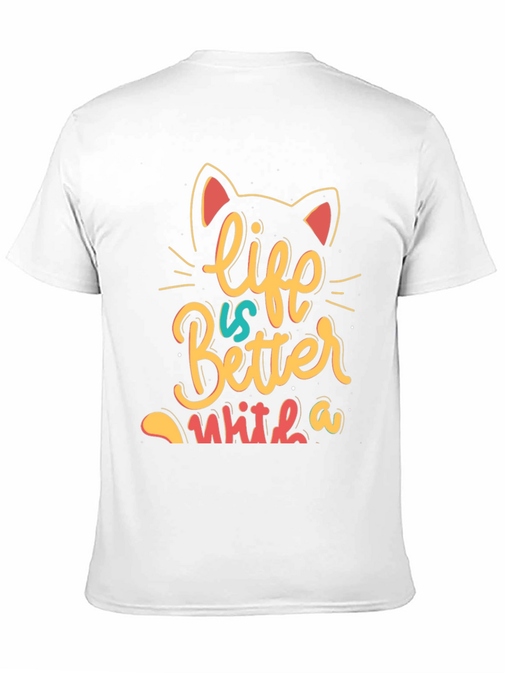 Life is Better With a Cat T-Shirt - Black