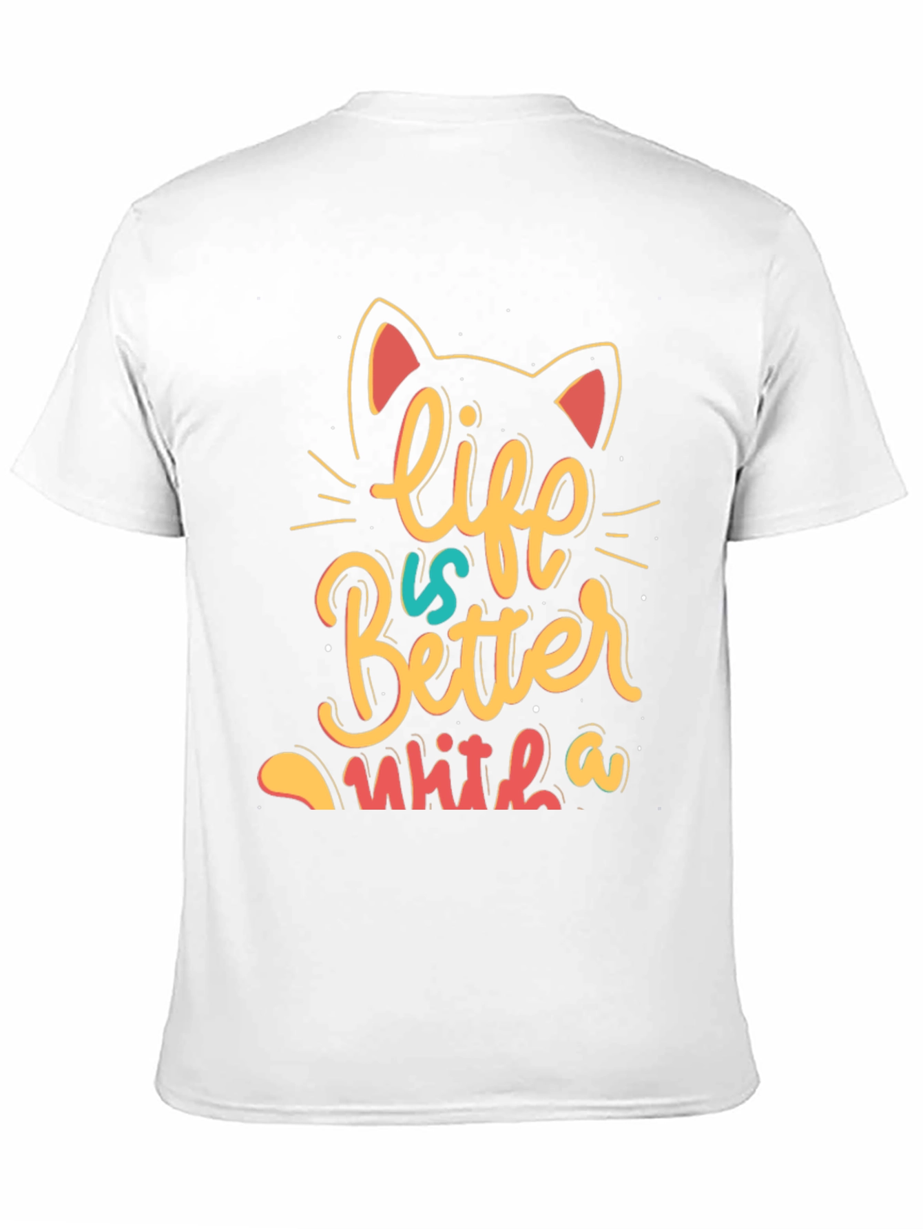 Life is Better With a Cat T-Shirt - Black