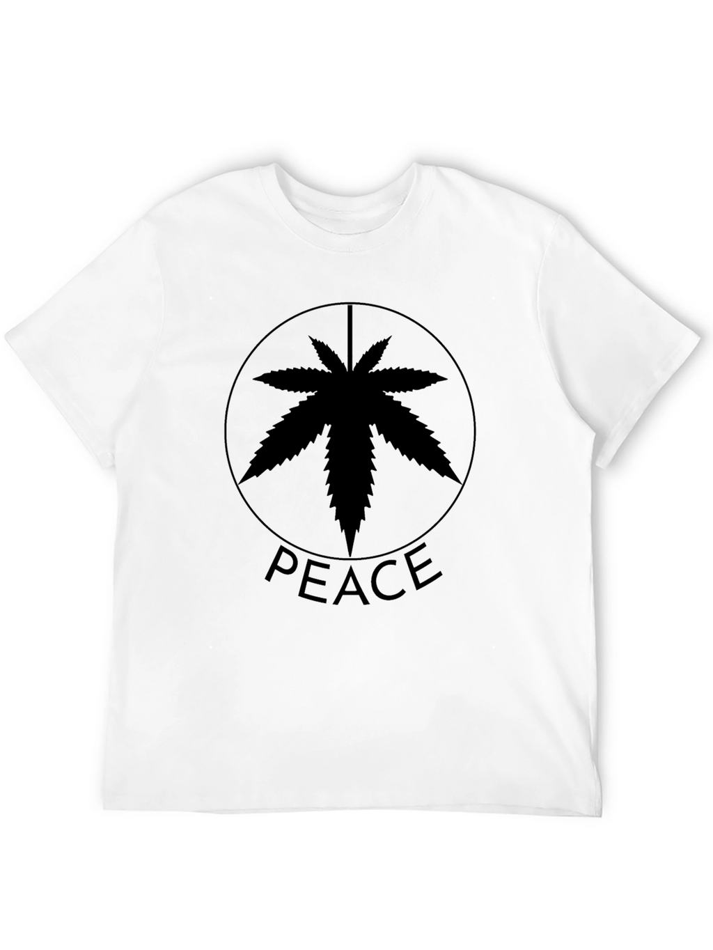 Peace Sign Marijuana Leaf T-Shirt