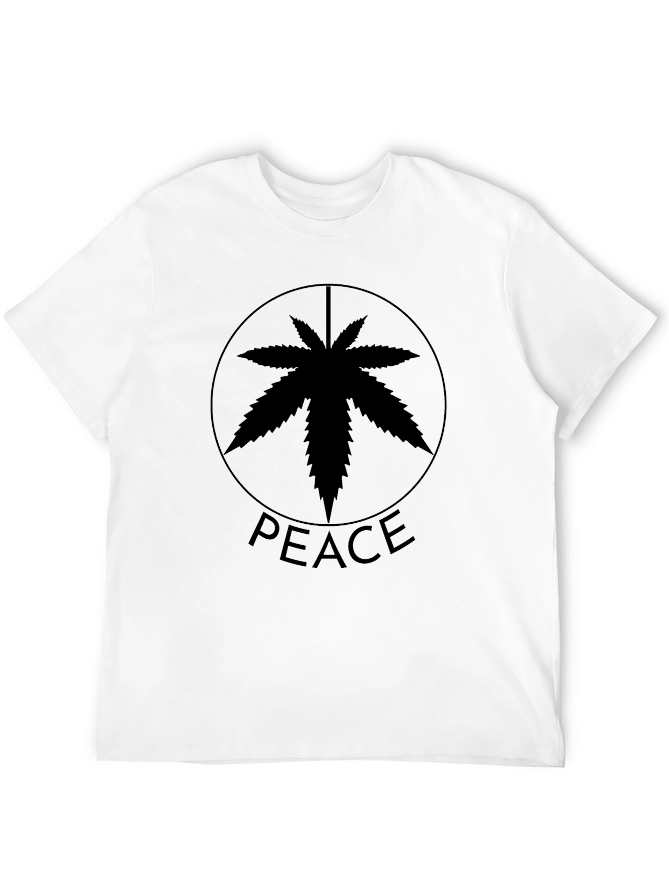 Peace Sign Marijuana Leaf T-Shirt