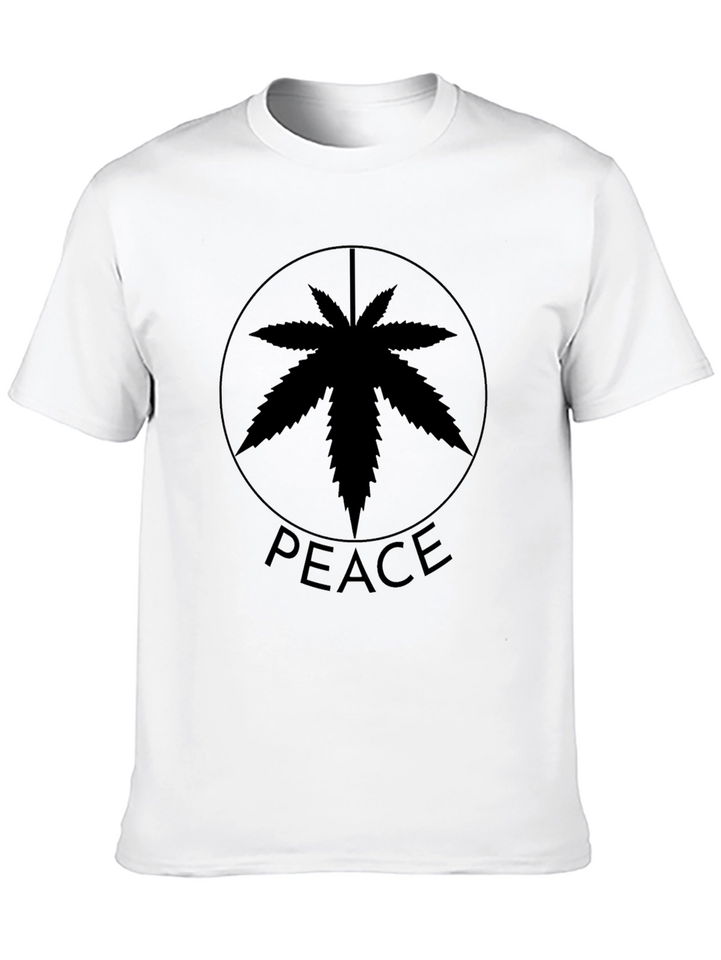 Peace Sign Marijuana Leaf T-Shirt