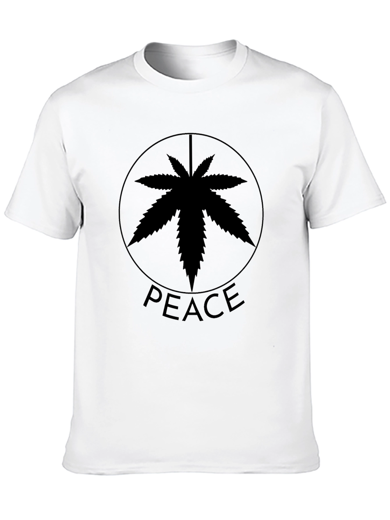 Peace Sign Marijuana Leaf T-Shirt