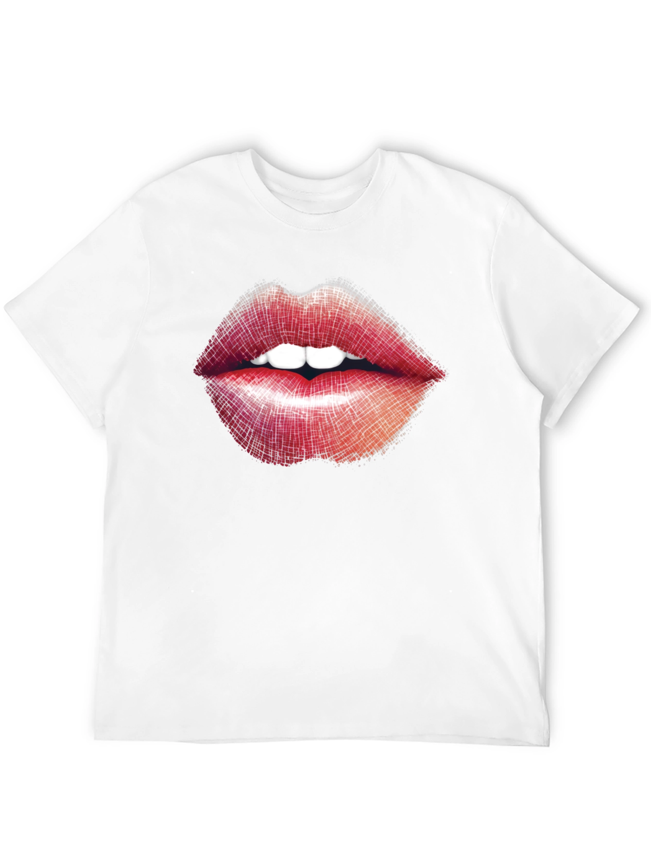 Lips Graphic Print Black T-Shirt