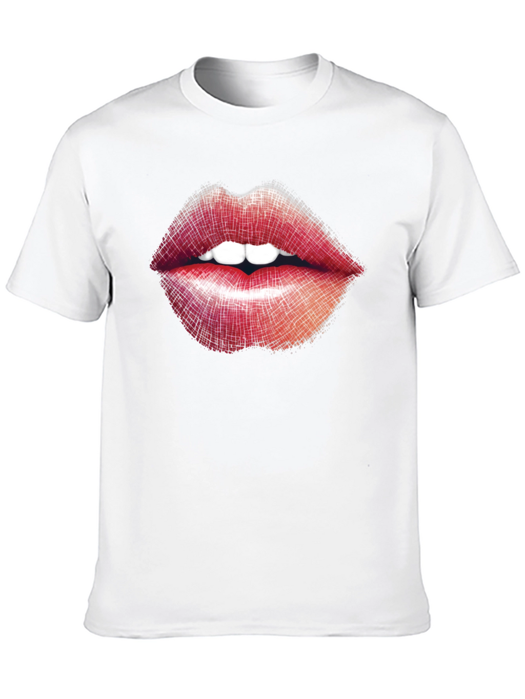 Lips Graphic Print Black T-Shirt
