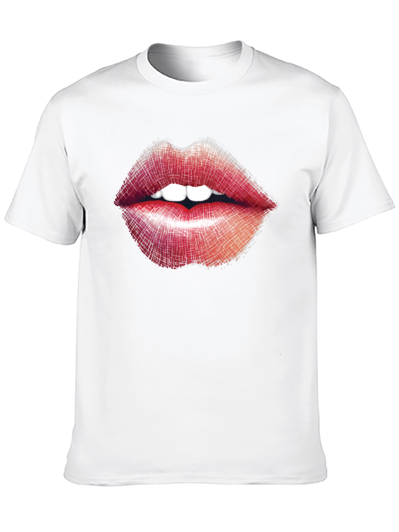 Lips Graphic Print Black T-Shirt
