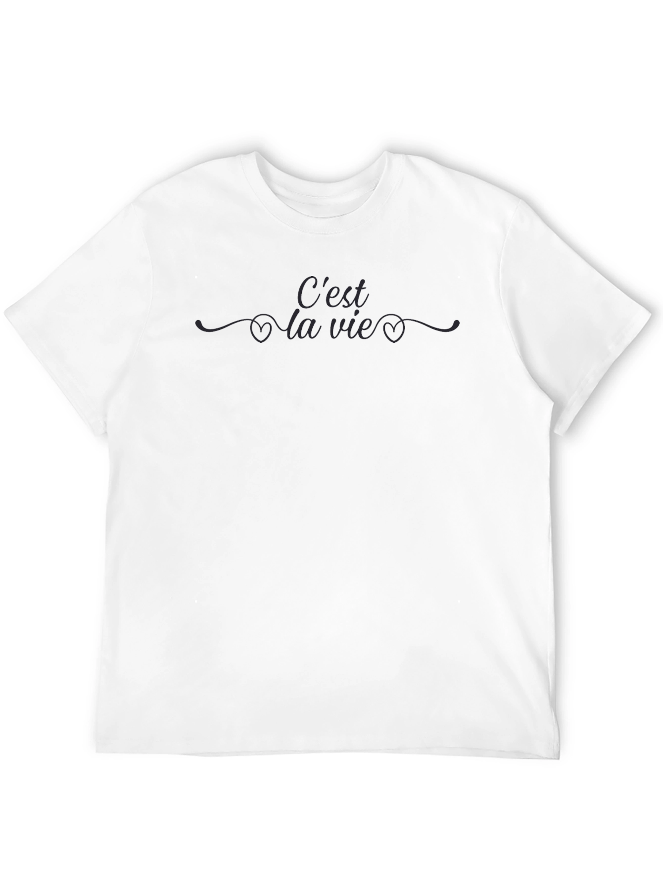 Cest La Vie Graphic Tee - Stylish Black Cotton T-Shirt