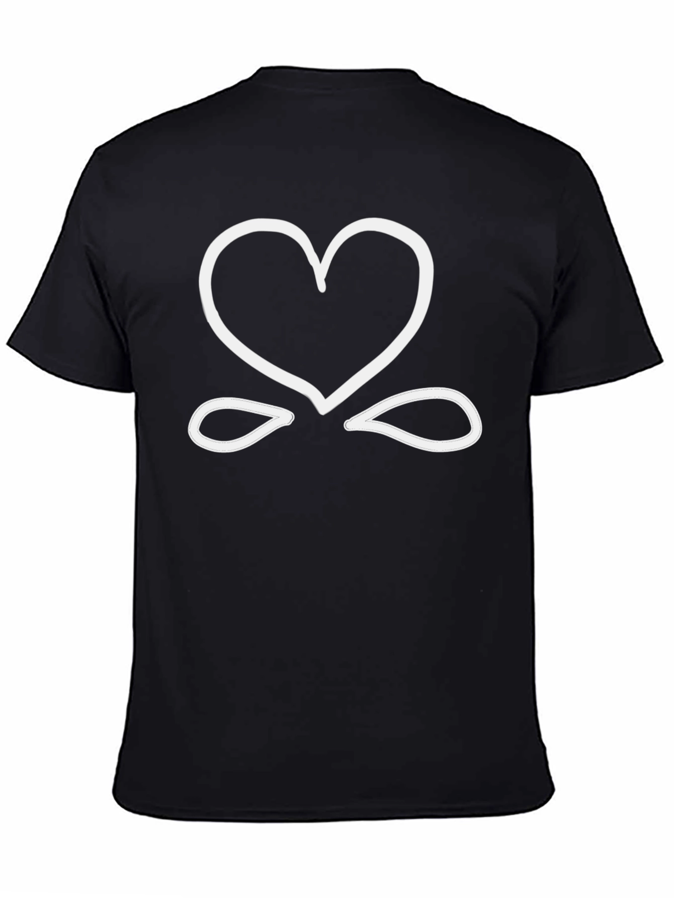 Heart Graphic Tee - Stylish Black T-Shirt for Men