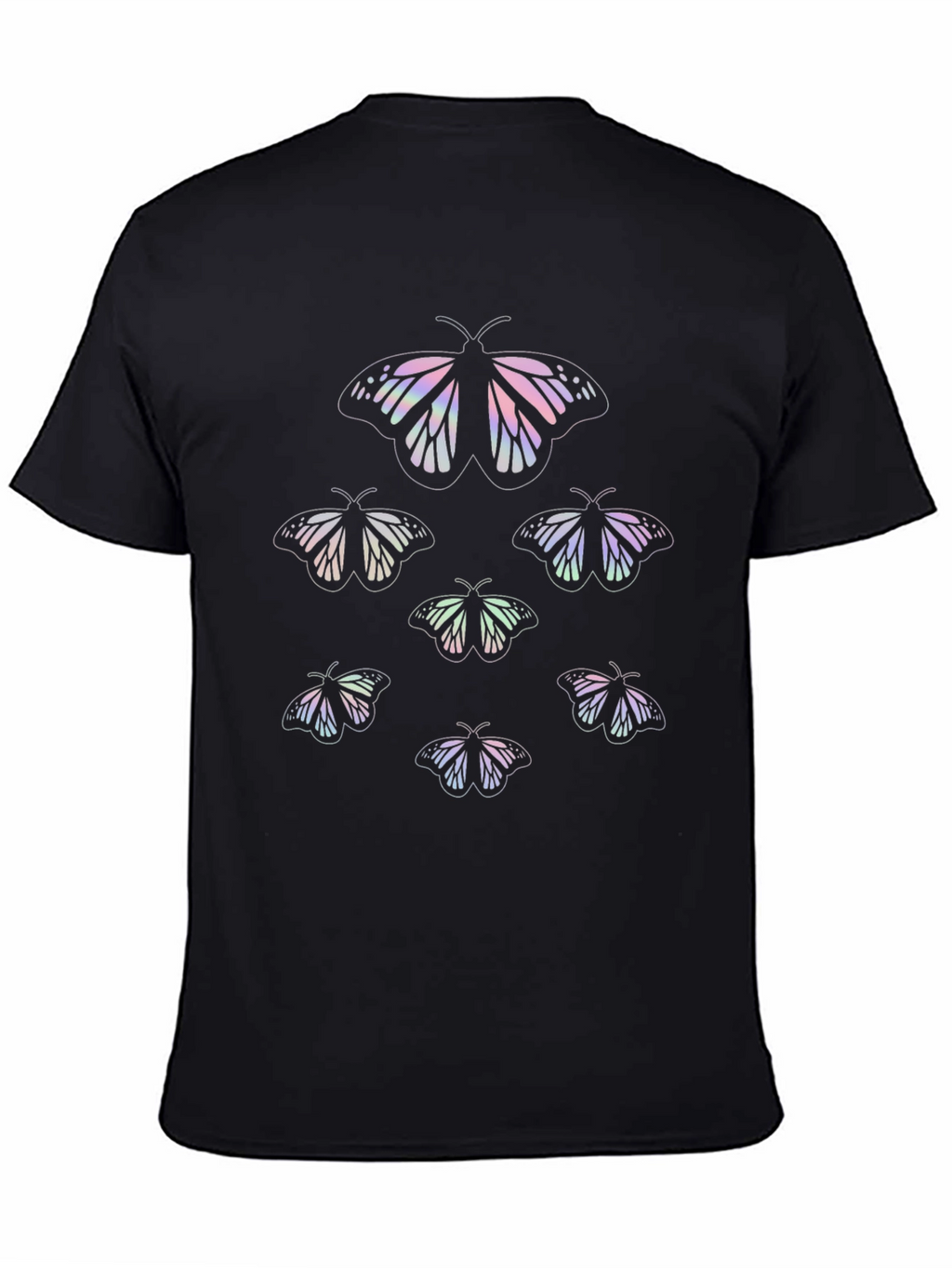 Butterfly Graphic Tee - Stylish Black T-Shirt