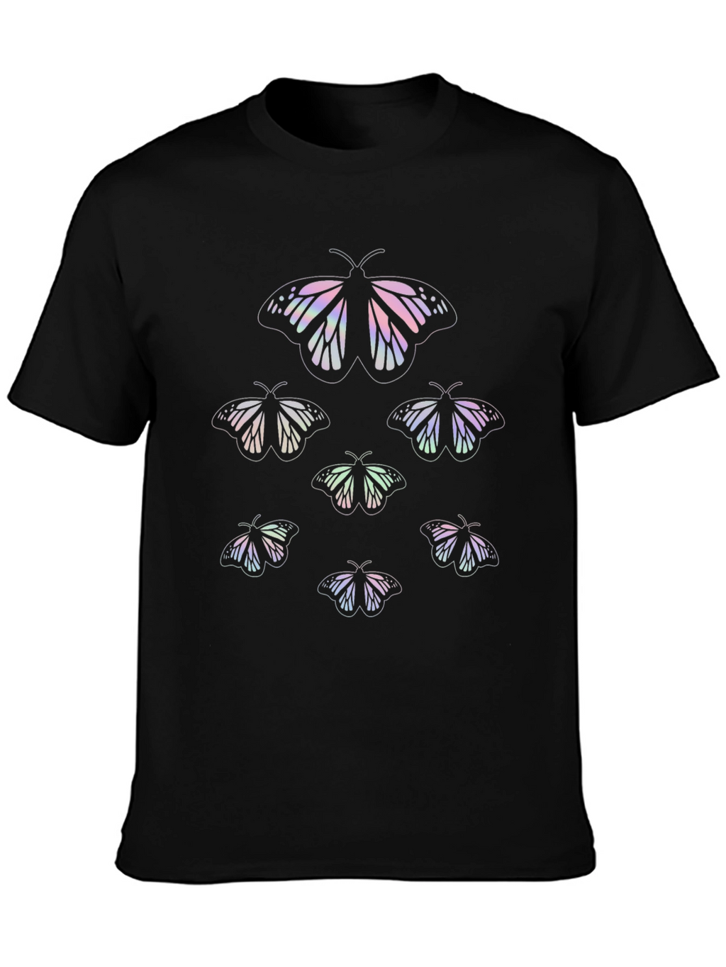 Butterfly Graphic Tee - Stylish Black T-Shirt