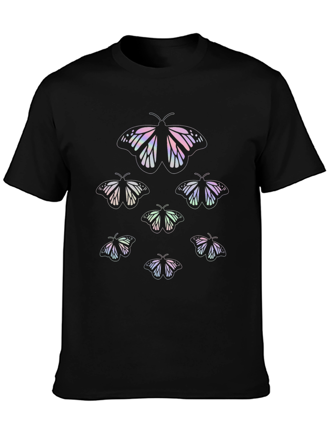 Butterfly Graphic Tee - Stylish Black T-Shirt