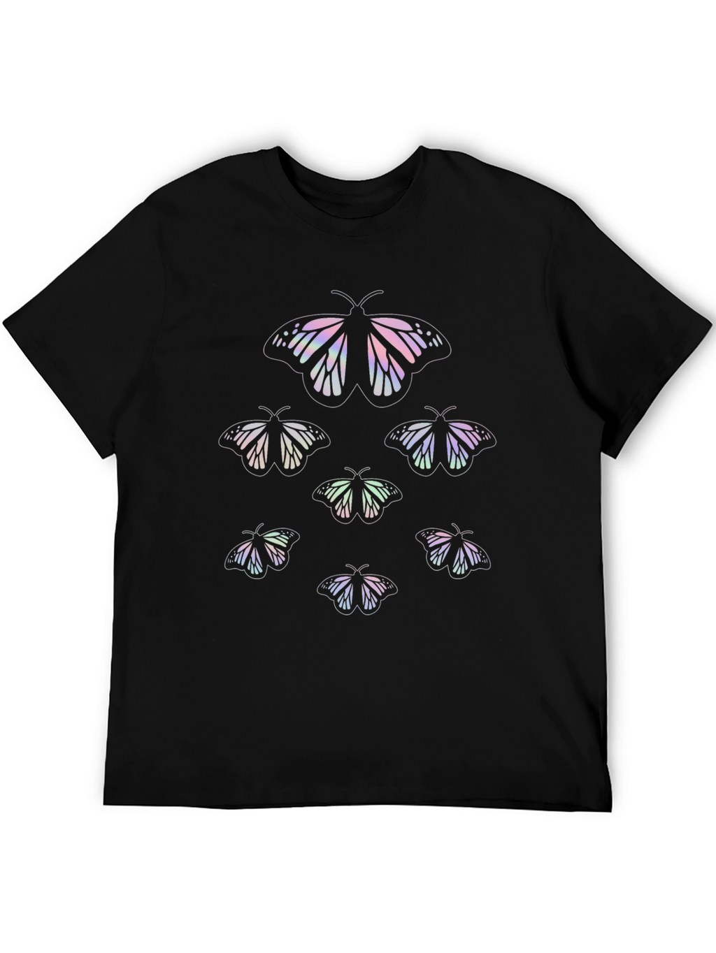 Butterfly Graphic Tee - Stylish Black T-Shirt
