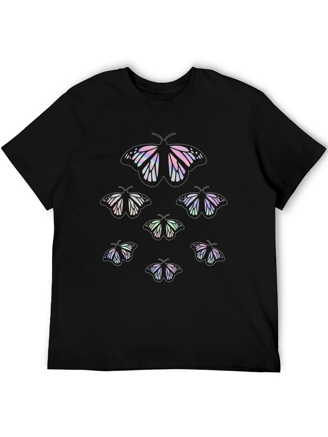 Butterfly Graphic Tee - Stylish Black T-Shirt