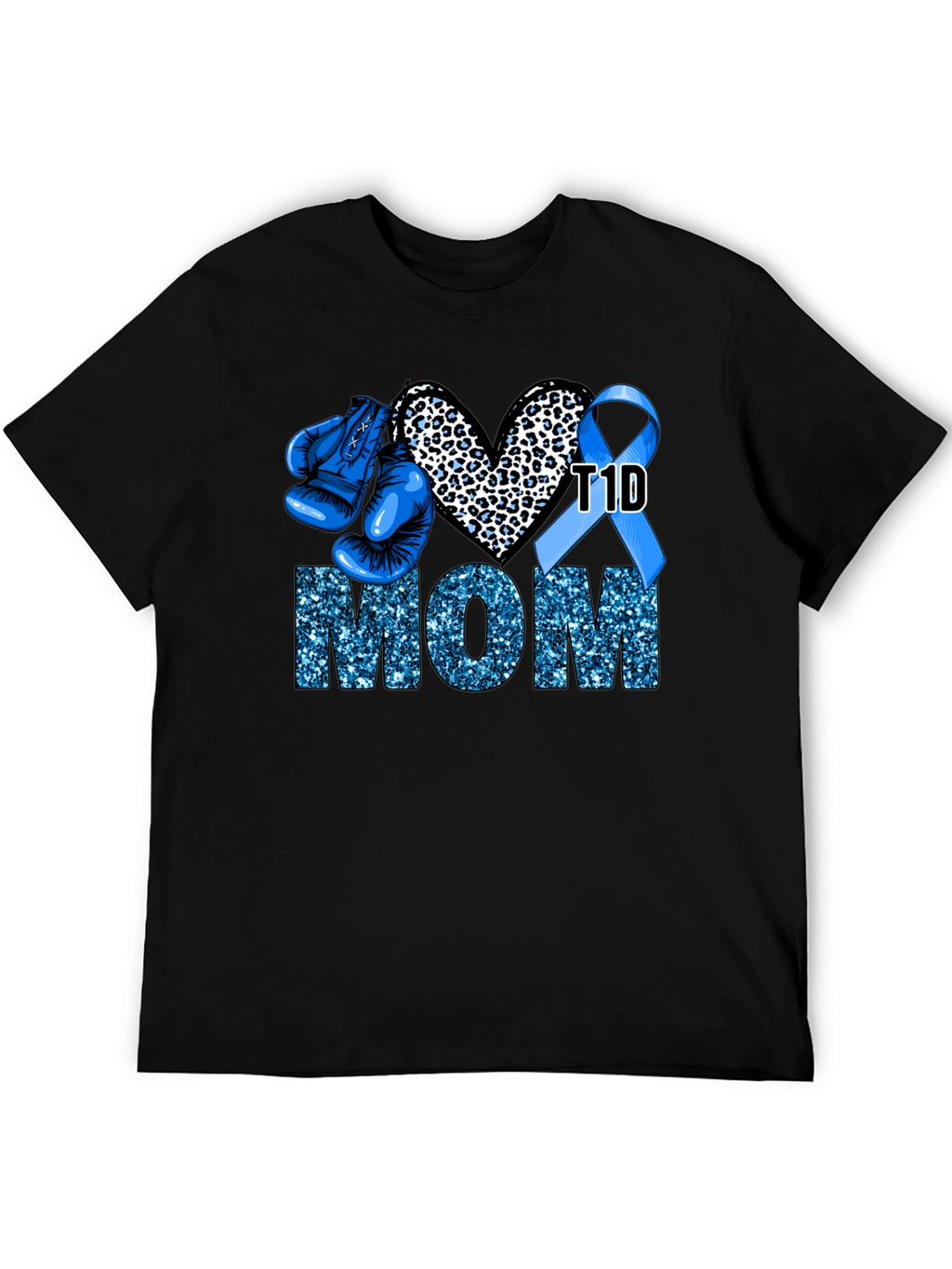 T1D Mom Boxing Glove Graphic Tee