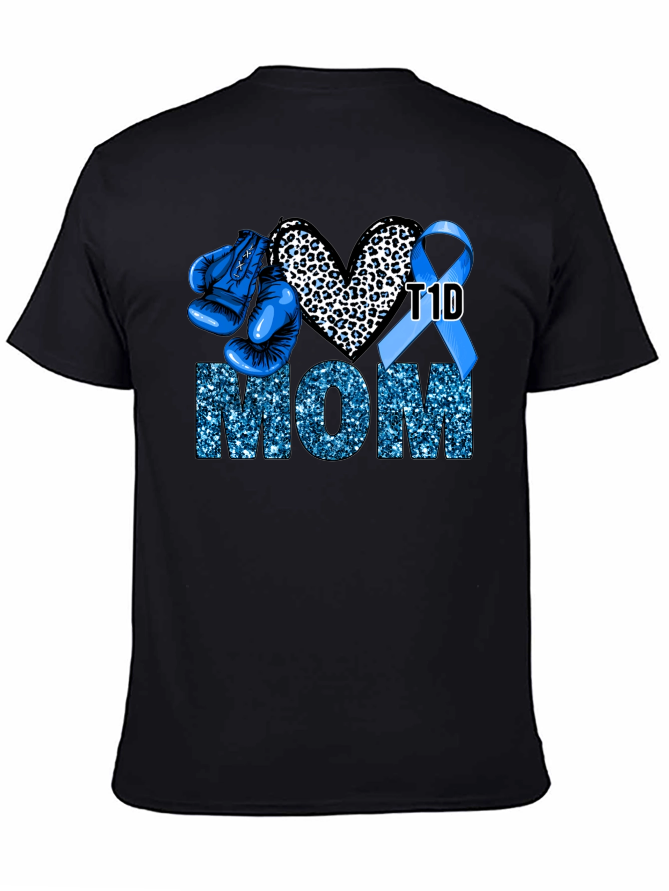 T1D Mom Boxing Glove Graphic Tee
