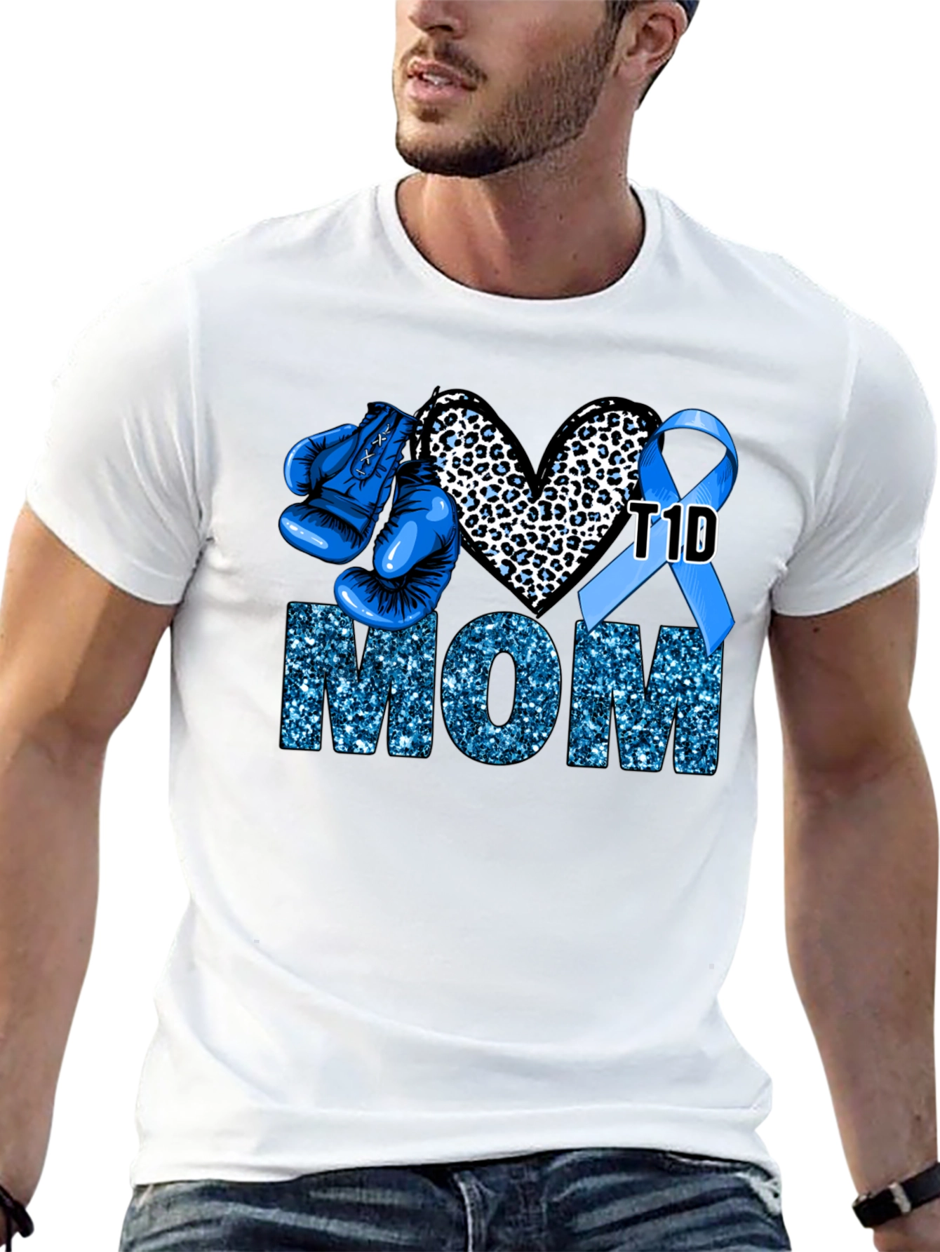 T1D Mom Boxing Glove Graphic Tee