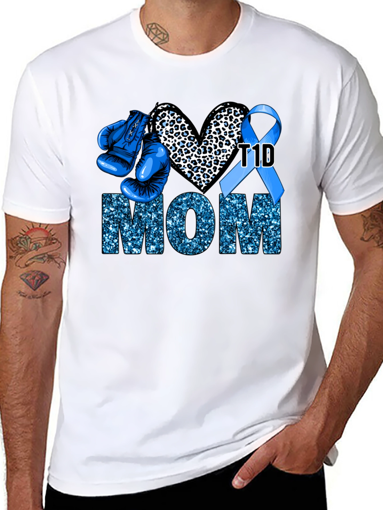 T1D Mom Boxing Glove Graphic Tee