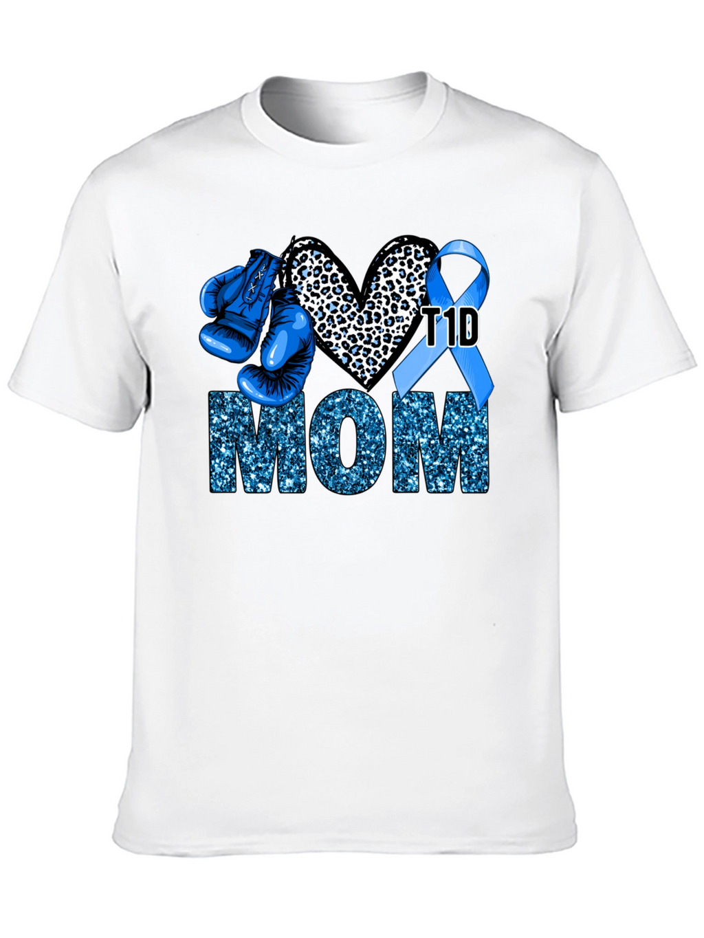 T1D Mom Boxing Glove Graphic Tee