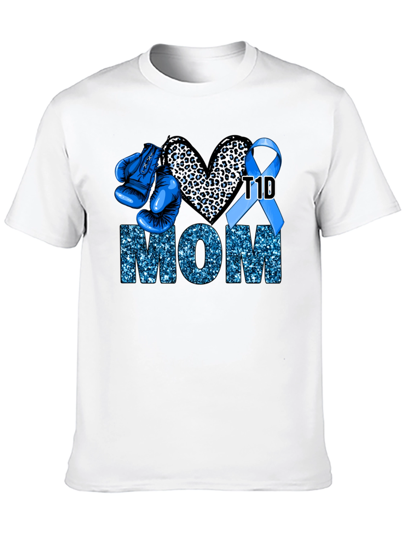 T1D Mom Boxing Glove Graphic Tee