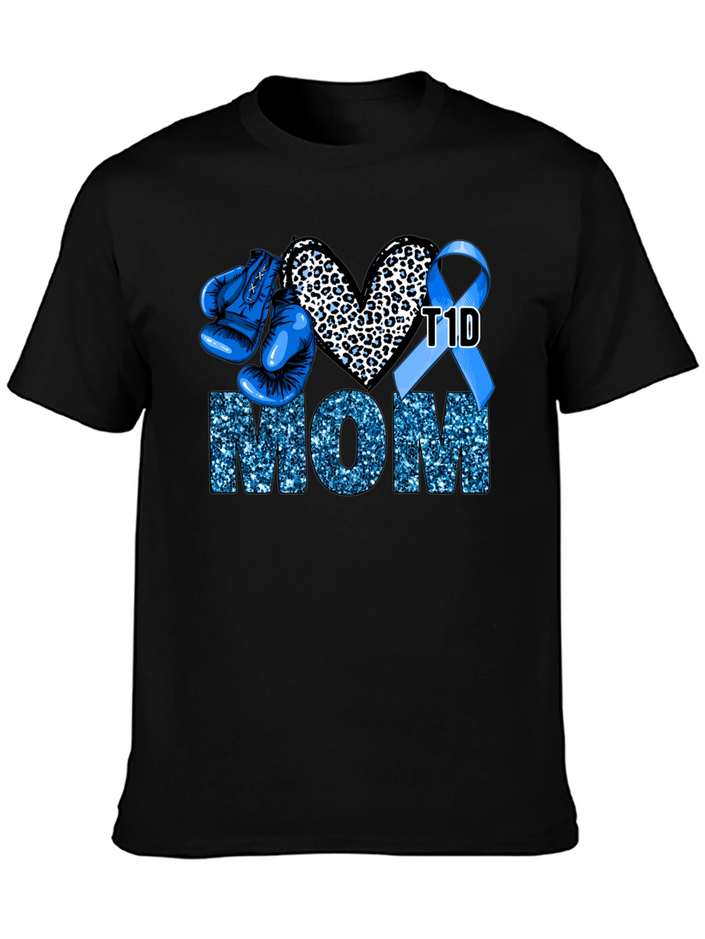 T1D Mom Boxing Glove Graphic Tee