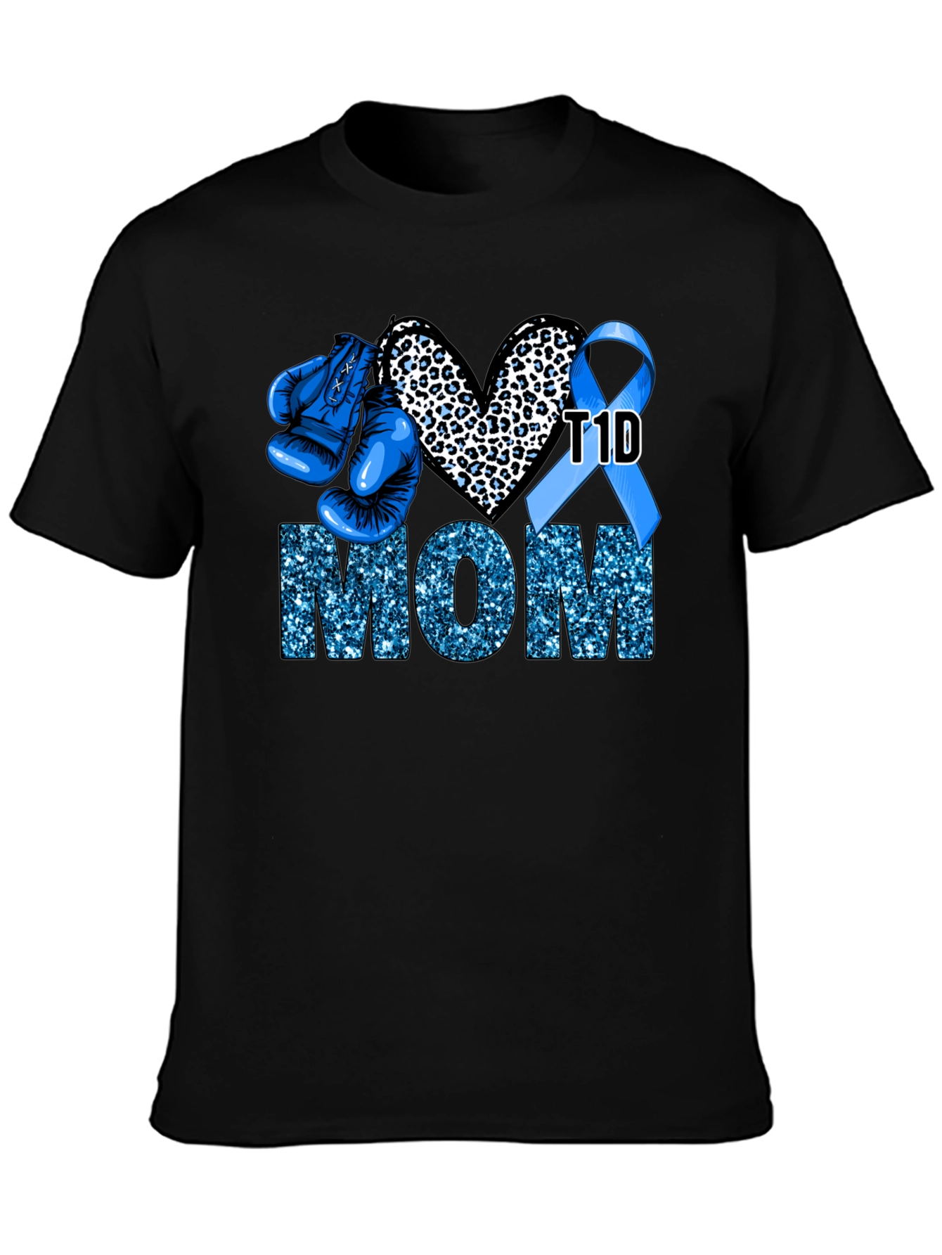 T1D Mom Boxing Glove Graphic Tee