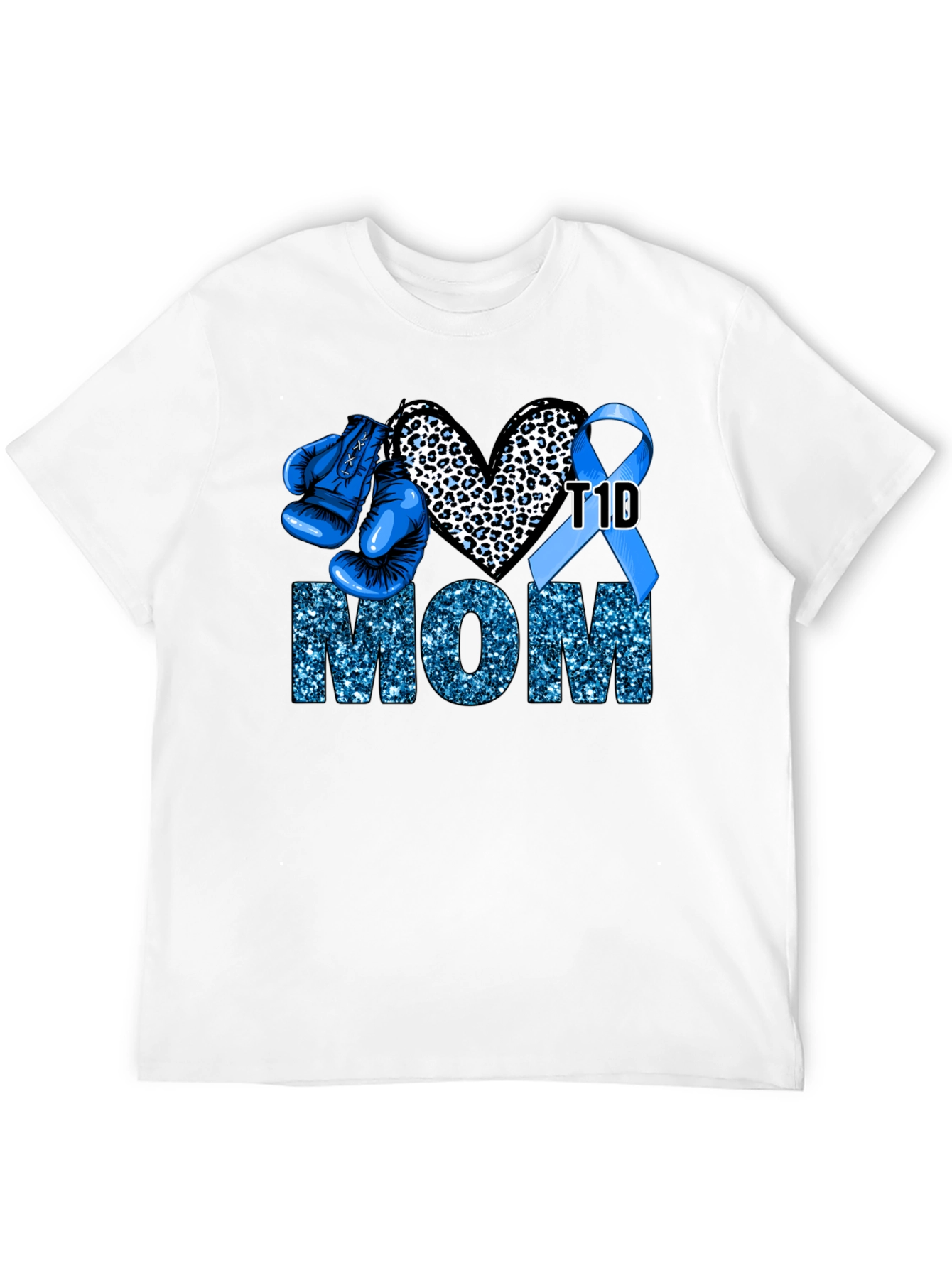 T1D Mom Boxing Glove Graphic Tee