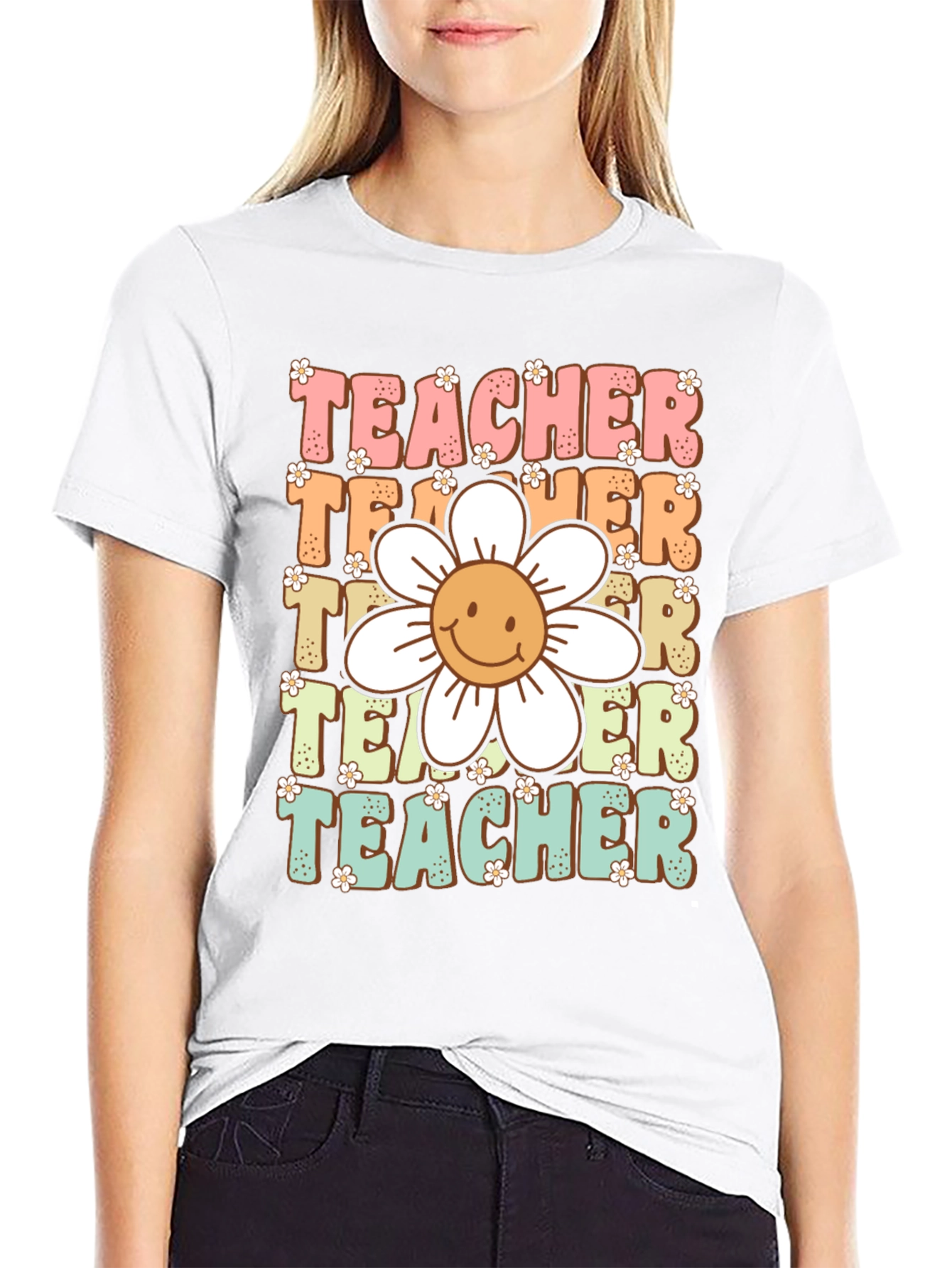 Retro Teacher Graphic T-Shirt