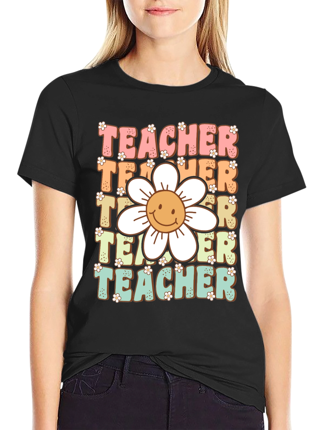 Retro Teacher Graphic T-Shirt